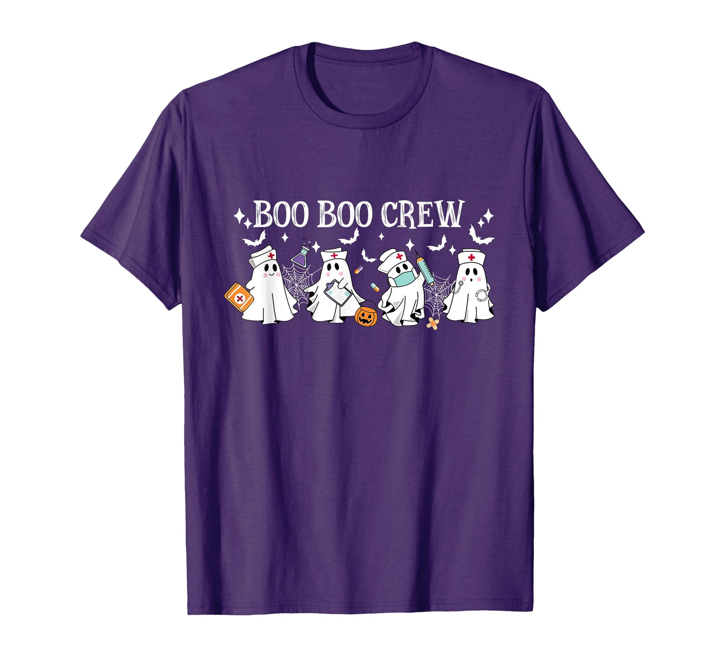 Boo Boo Crew Nurse Ghost Nursing Halloween Spooky Nurse T-Shirt