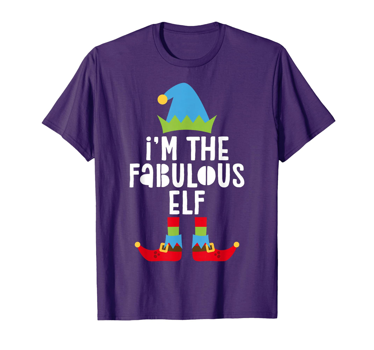 I'm The Fabulous Elf Shirt Men Boy Matching Christmas Elf T-Shirt