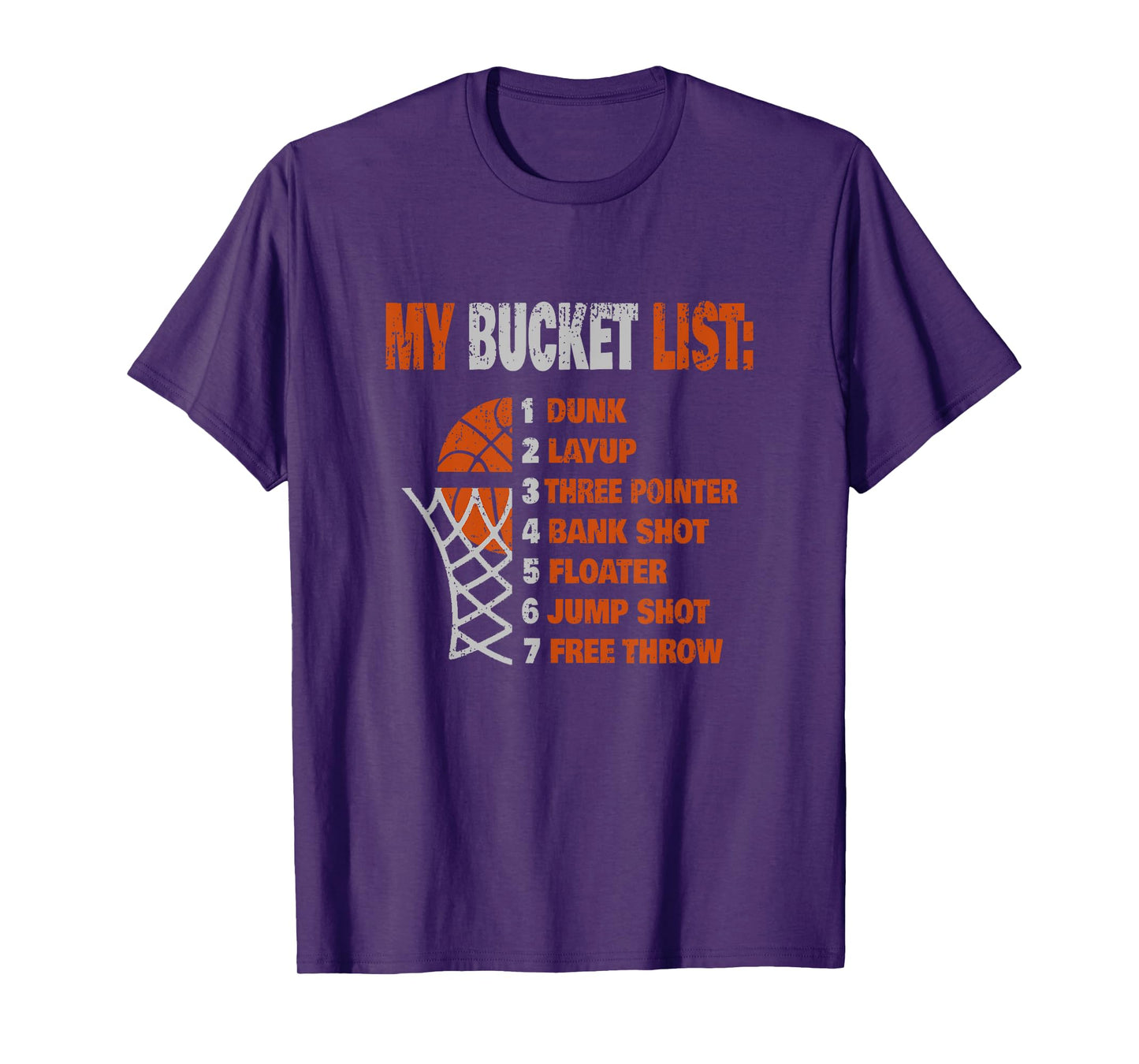 Funny Basketball - My Bucket List - Basketball Player T-Shirt