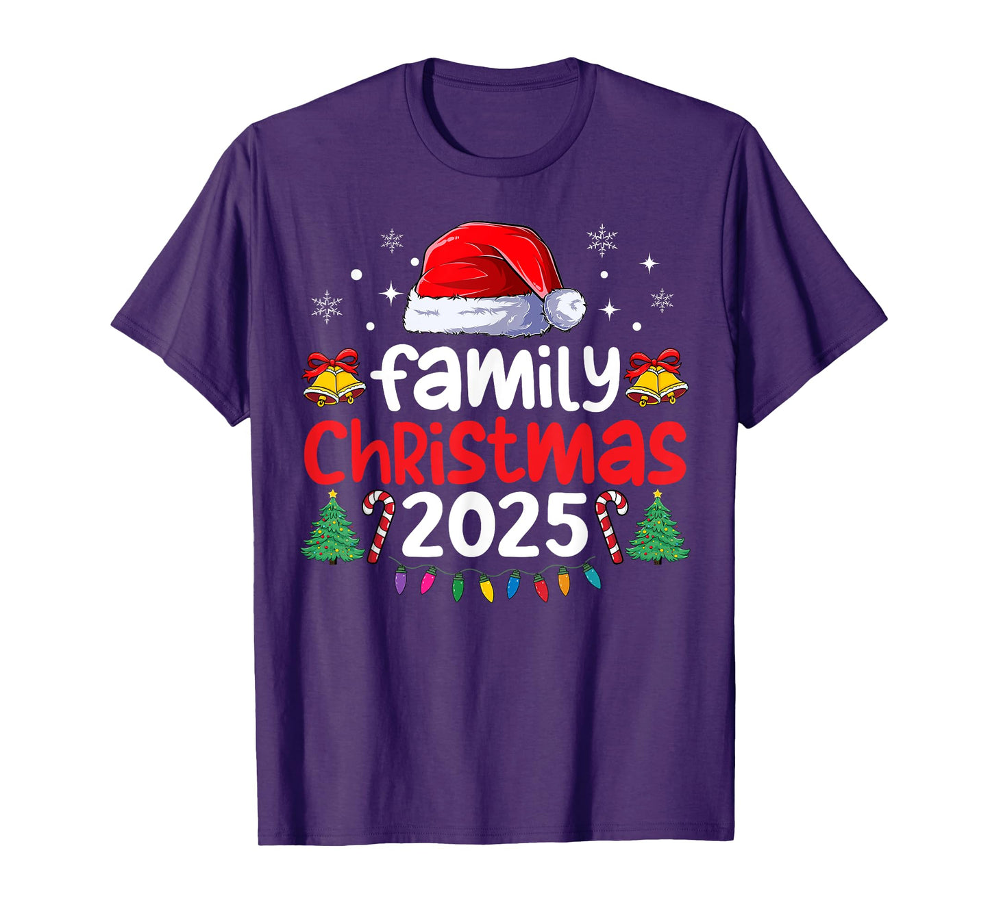 Family Christmas 2025 Matching Group Outfit Xmas Squad Santa T-Shirt