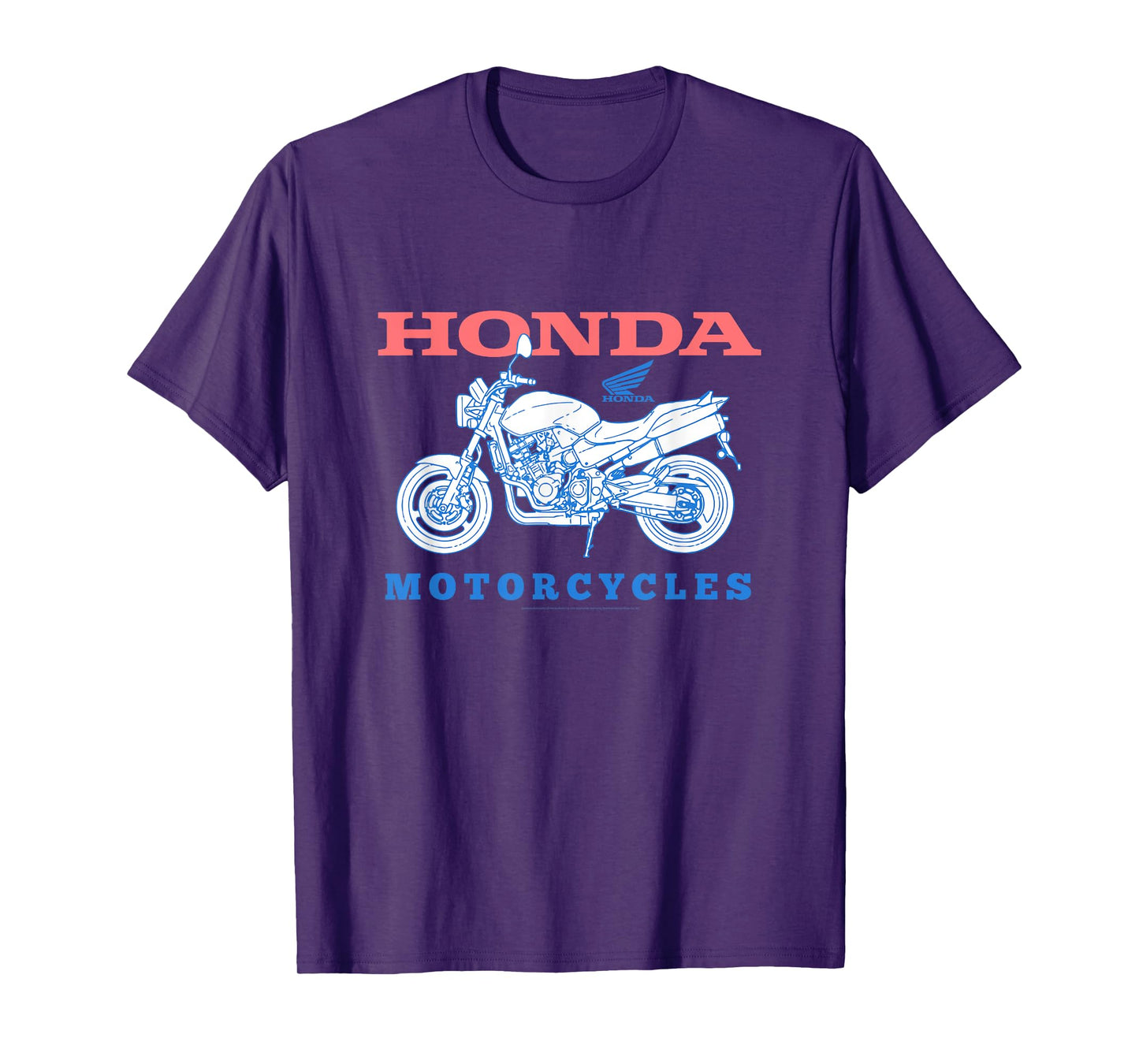 Honda Powersports Vintage Red White & Blue Motorcycle T-Shirt