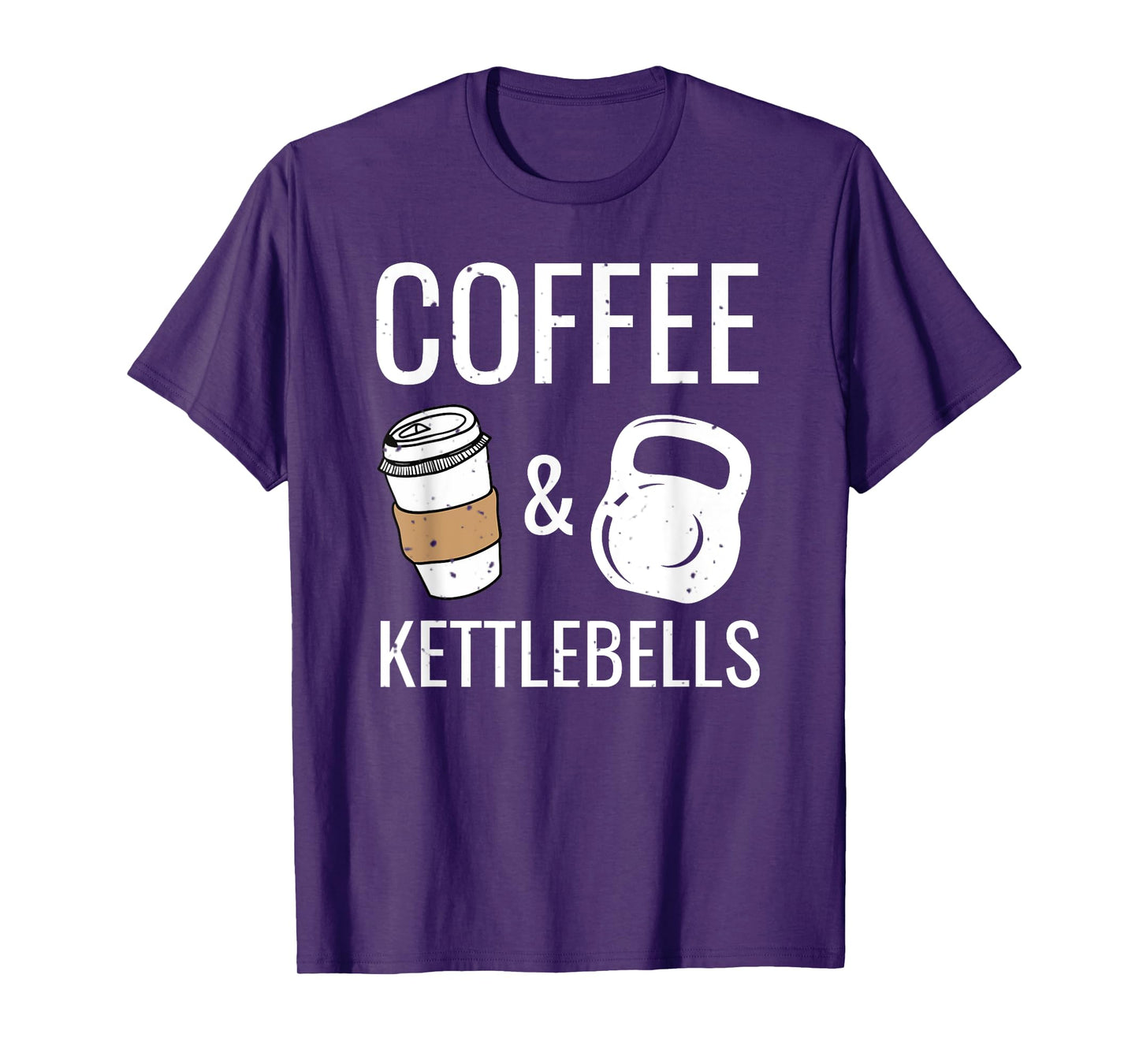 Kettlebells & Coffee Funny HIIT Fitness Workout Gym T-Shirt