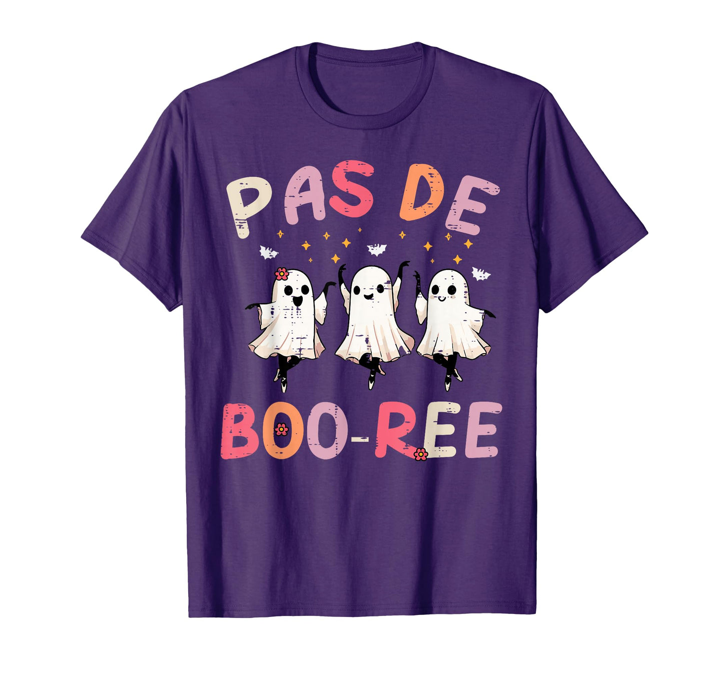 Pas De Booree Dancing Ghosts Ballet Ballerina Halloween Girl T-Shirt