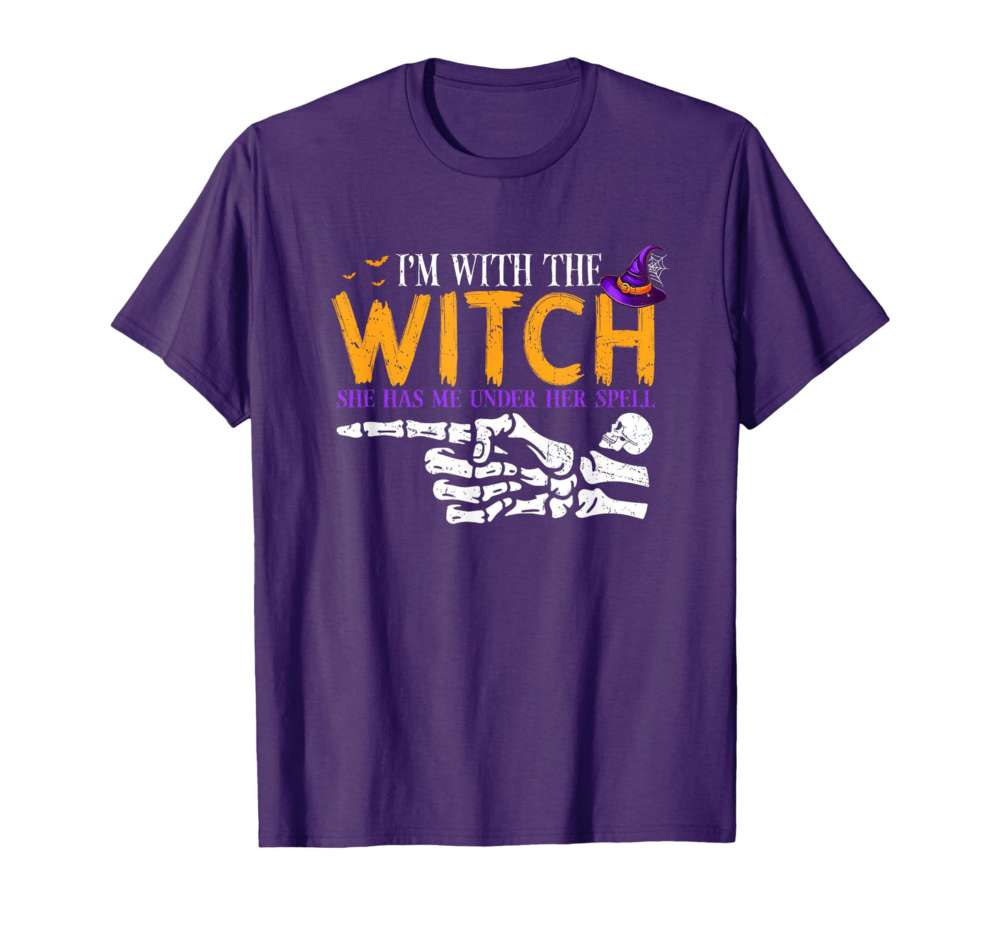 I'm with The Witch Funny Halloween Couple Costume Party T-Shirt