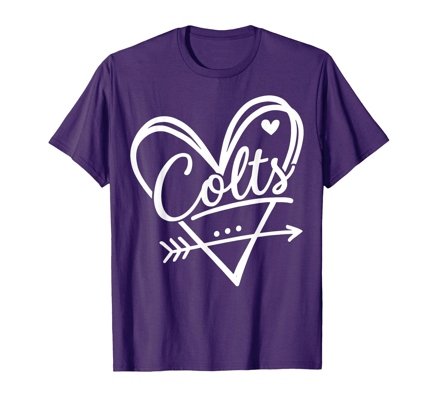 Vintage Colts Heart Lover Gift for Men Women Kid Boy Girl T-Shirt