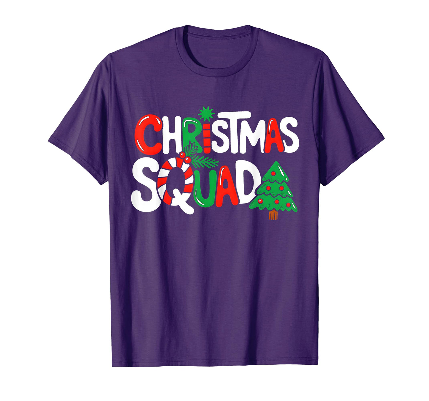 Christmas Squad Funny Xmas Tree Family Matching Pajamas T-Shirt