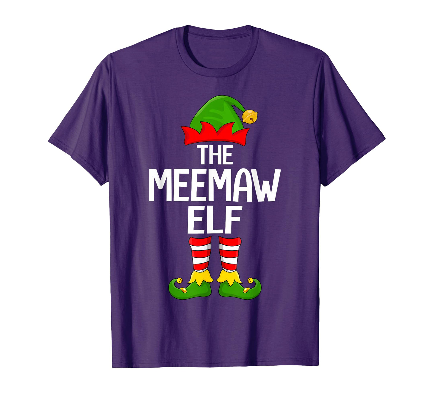 Meemaw Elf Xmas Matching Family Elf Squad Christmas Women T-Shirt