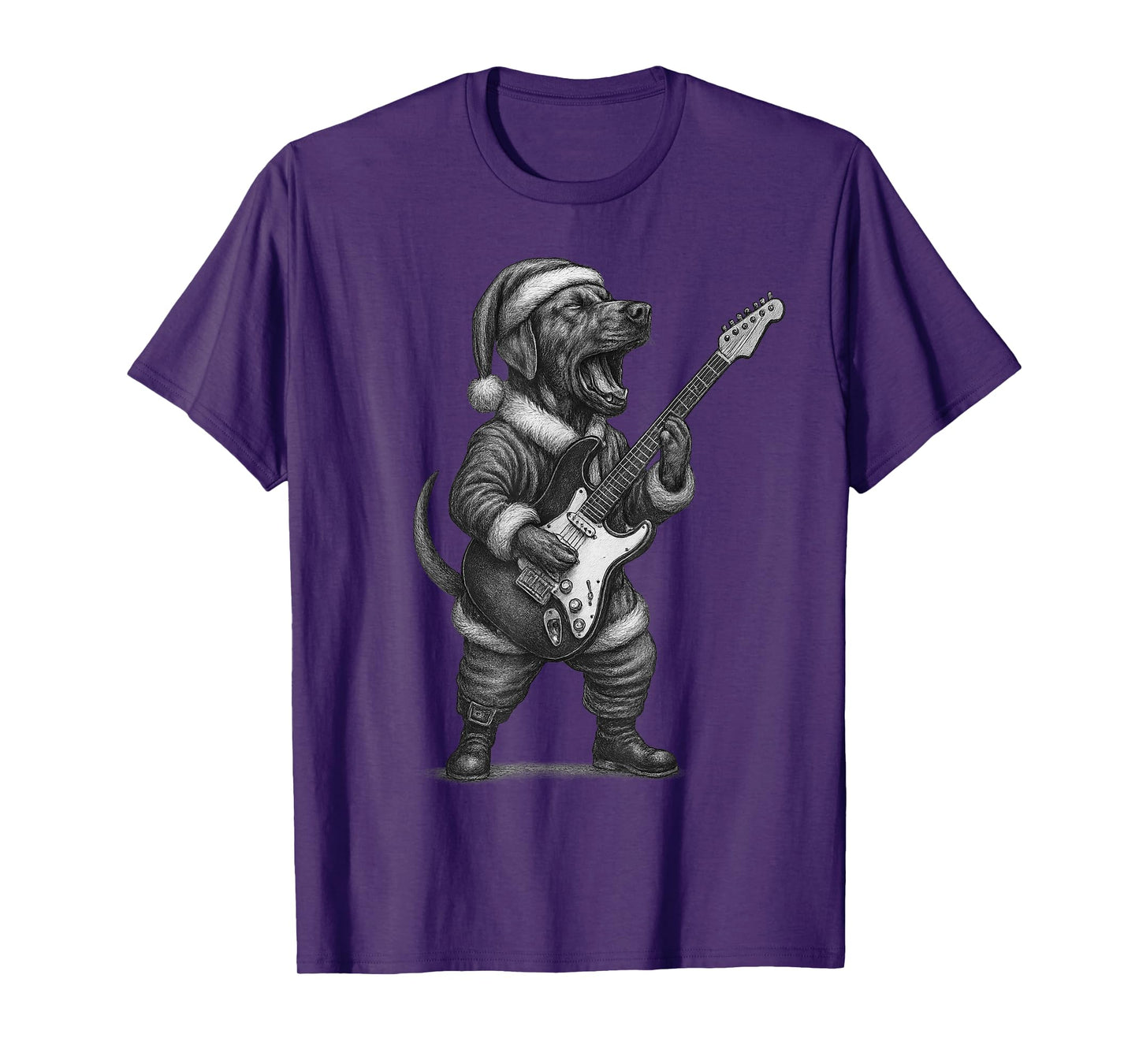 Rhodesian Ridgeback Playing Guitar Christmas Dog Lover T-Shirt