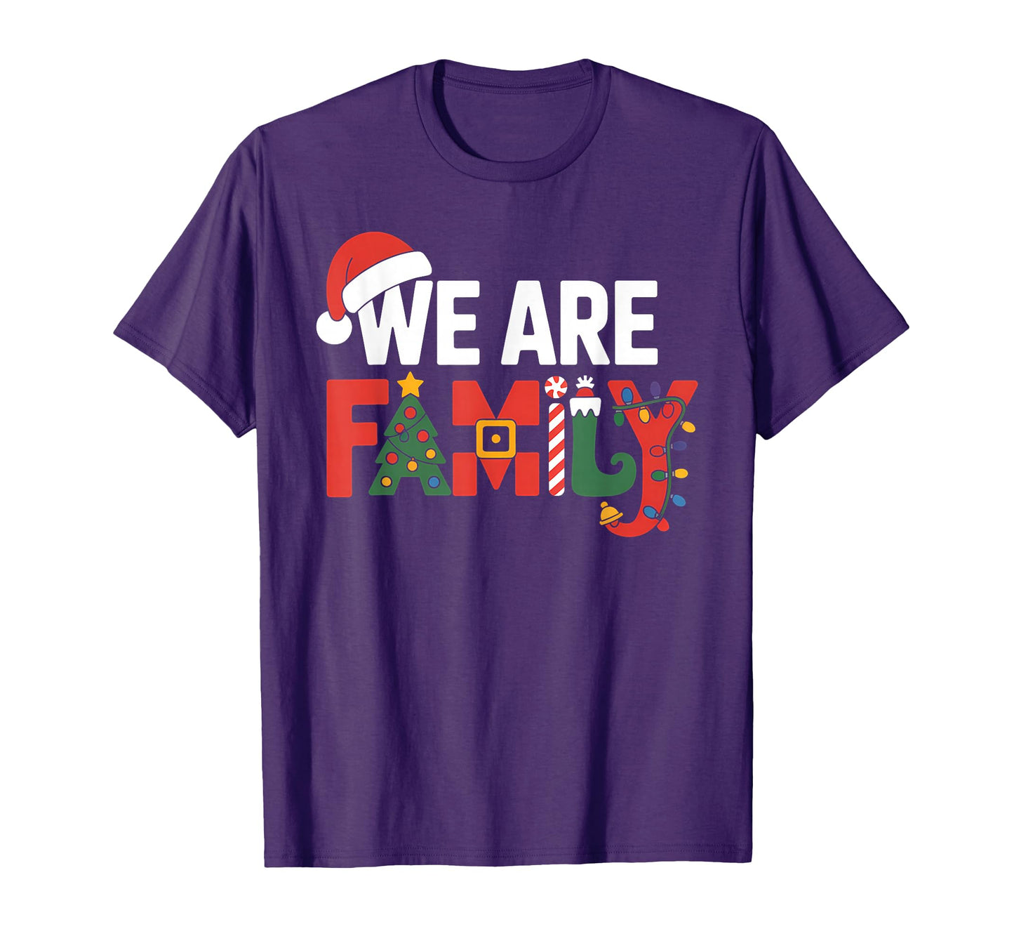 We are Family Christmas Pajamas Matching Xmas T-Shirt