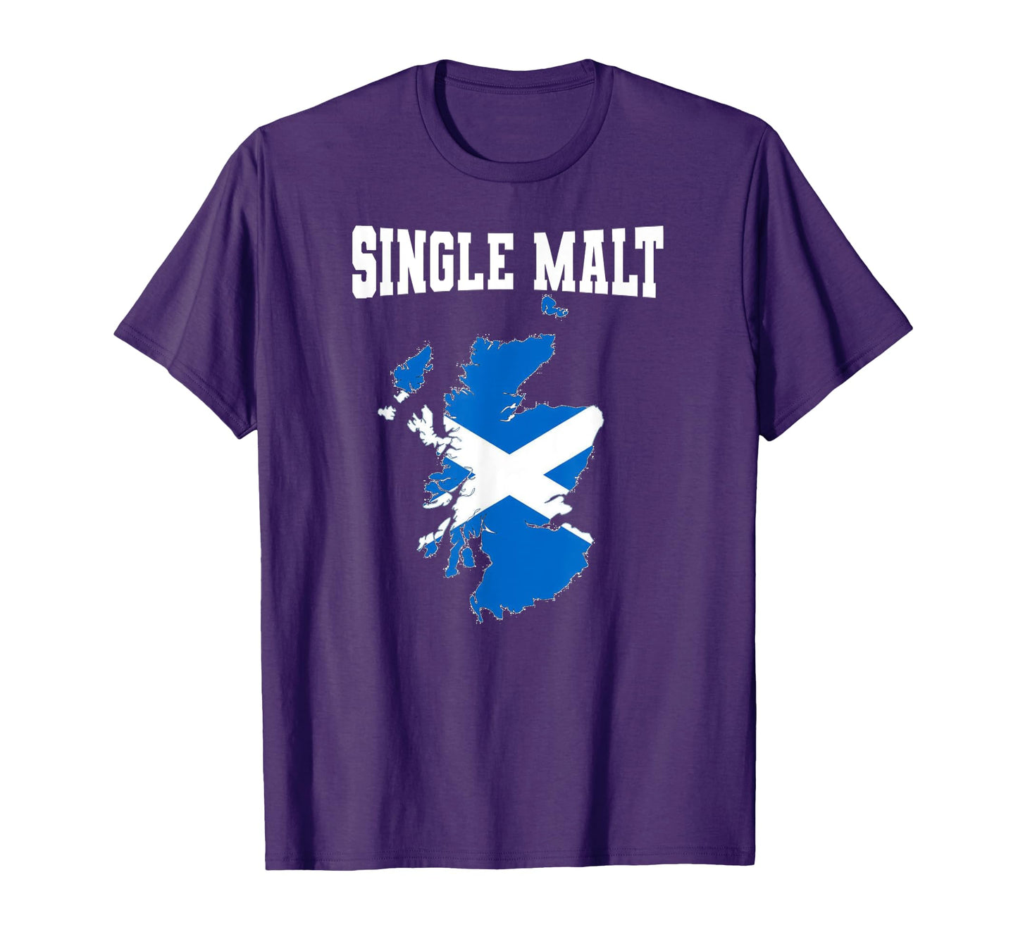 Single Malt Whisky Scotch Lover Scotland Flag T-Shirt