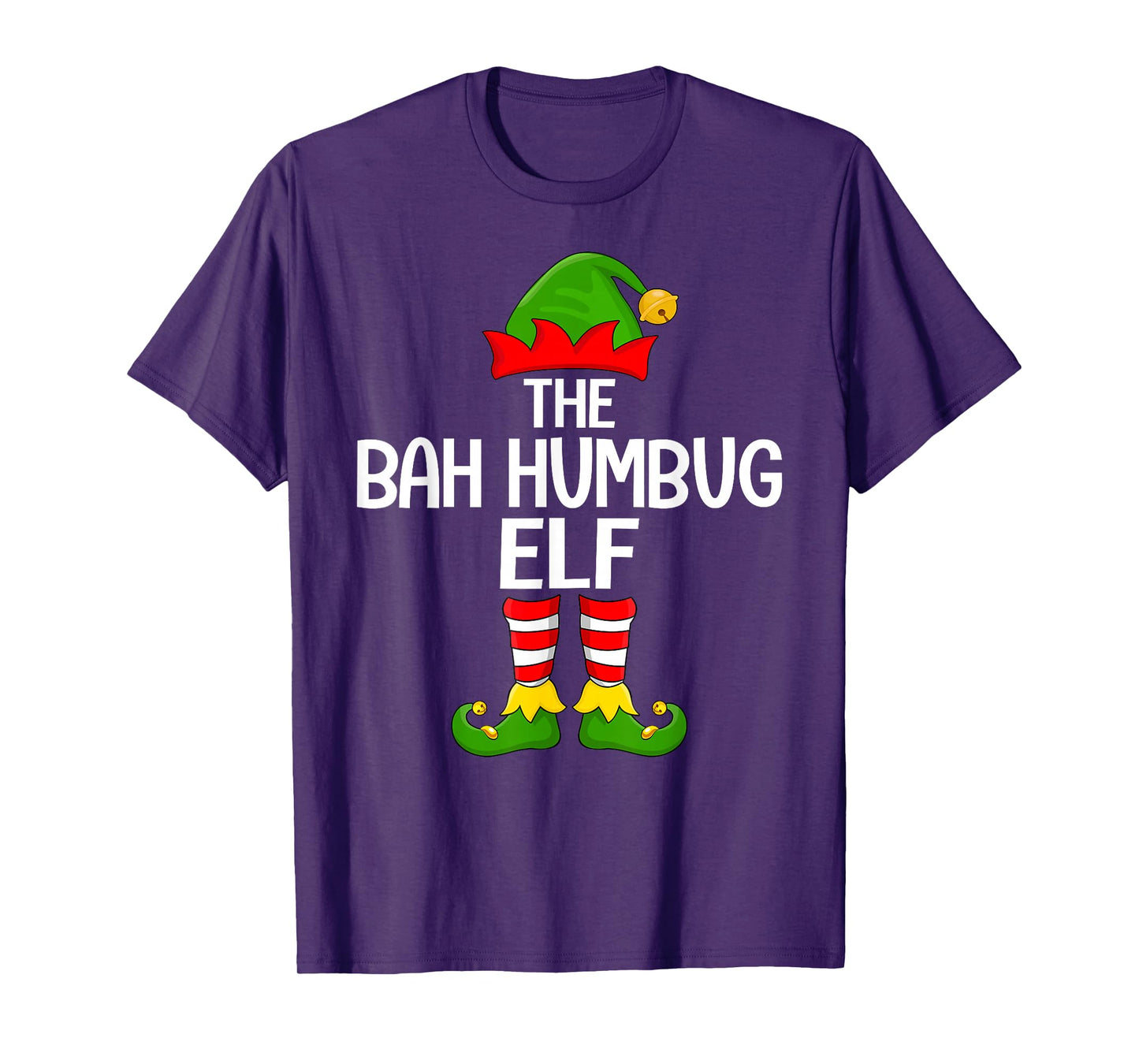 Bah Humbug Elf Xmas Matching Family Elf Squad Christmas T-Shirt