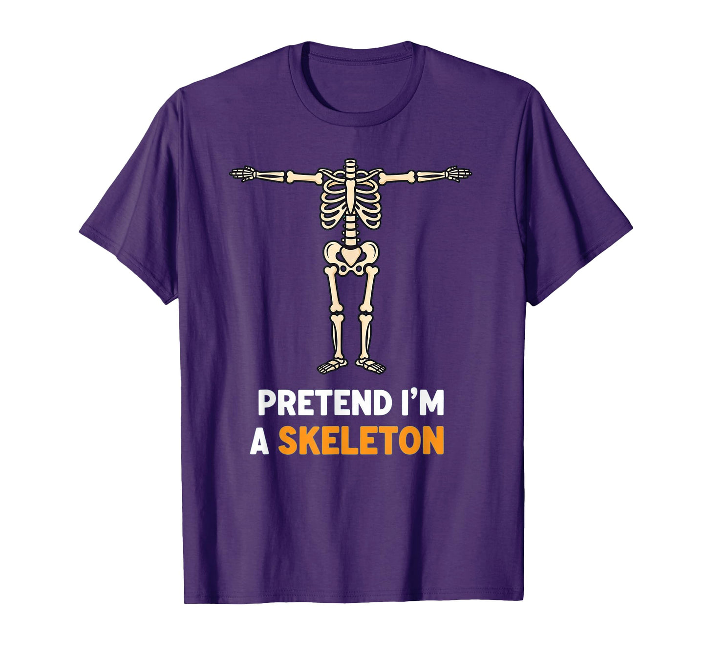 Pretend I'm A Skeleton Halloween Costume Couples Matching T-Shirt