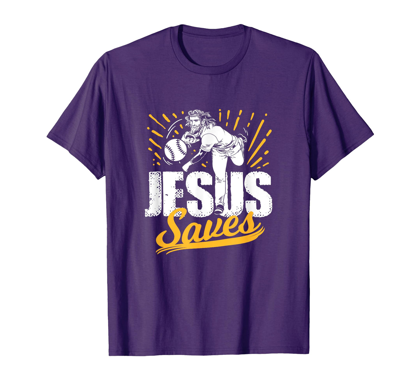 Jesus Saves Baseball Artwork T-Shirt