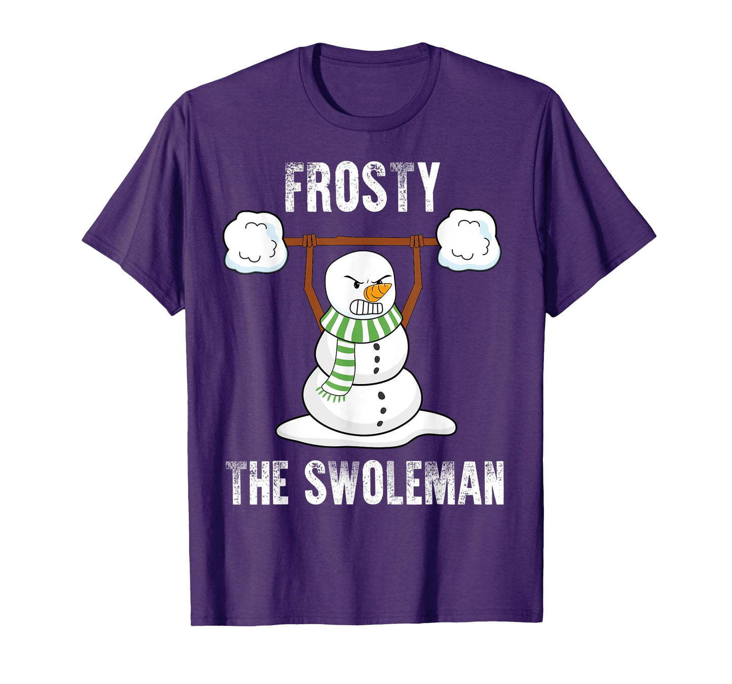 Frosty The Swoleman - Weightlifter Bodybuilding Christmas T-Shirt