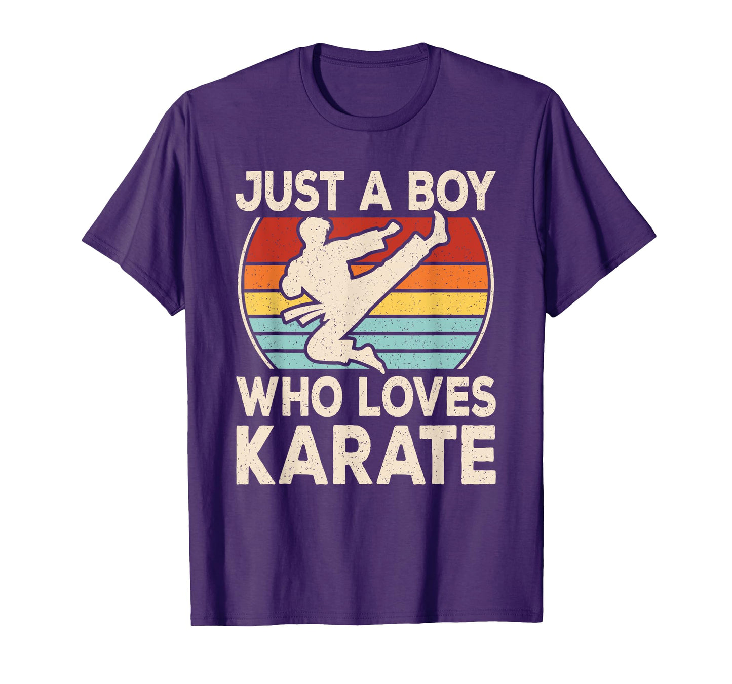 Just A Boy Who Loves Karate Boys Kids T-Shirt