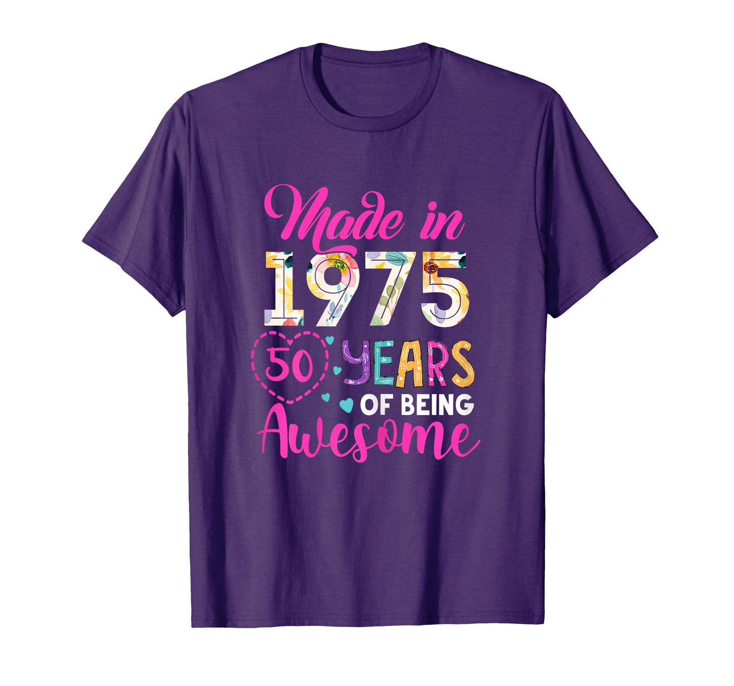 50 Year Of Being Awesome Made In 1975 Birthday Gifts Vintage T-Shirt