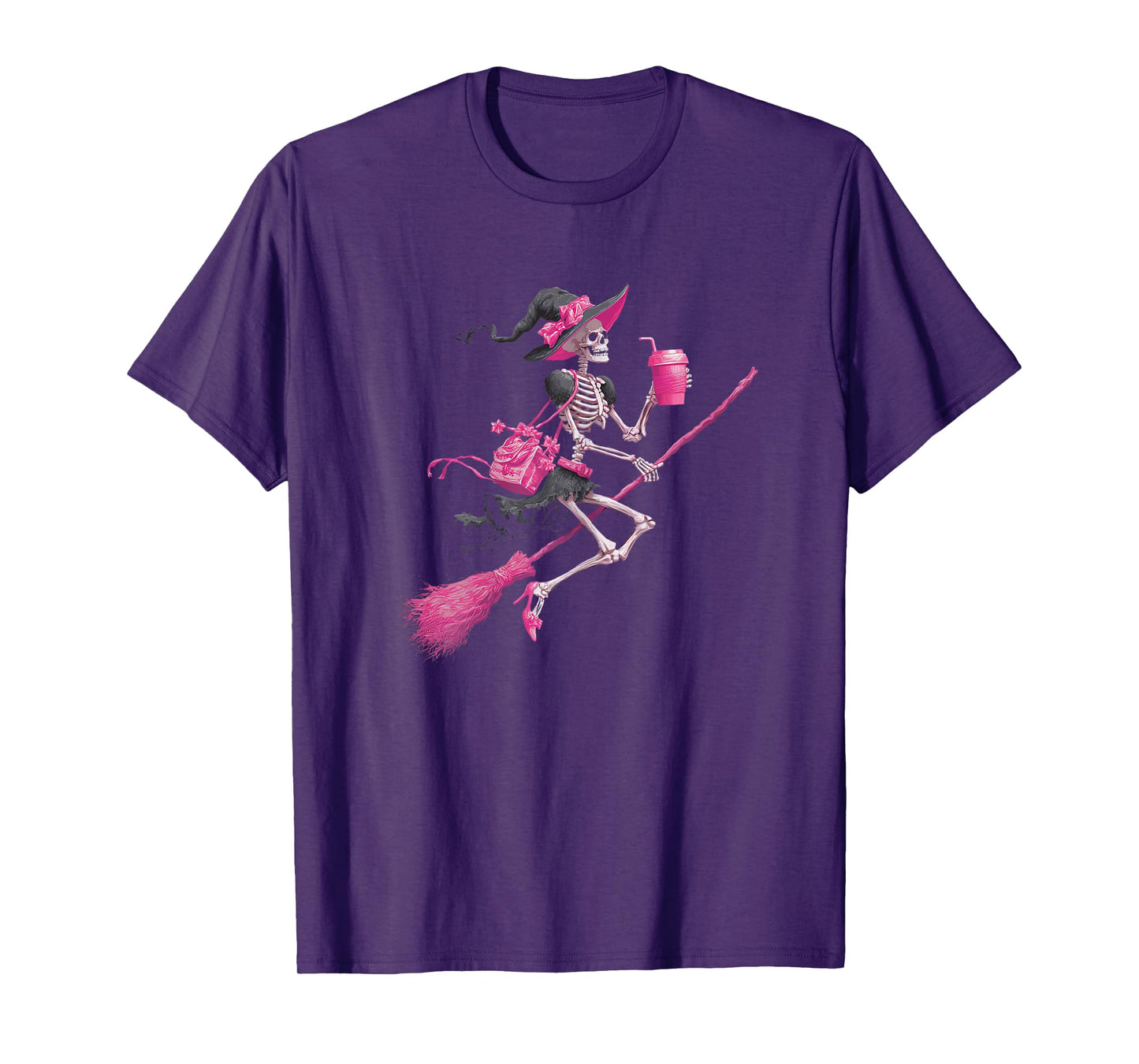 Skeleton Witch Design Halloween Aesthetic Women T-Shirt