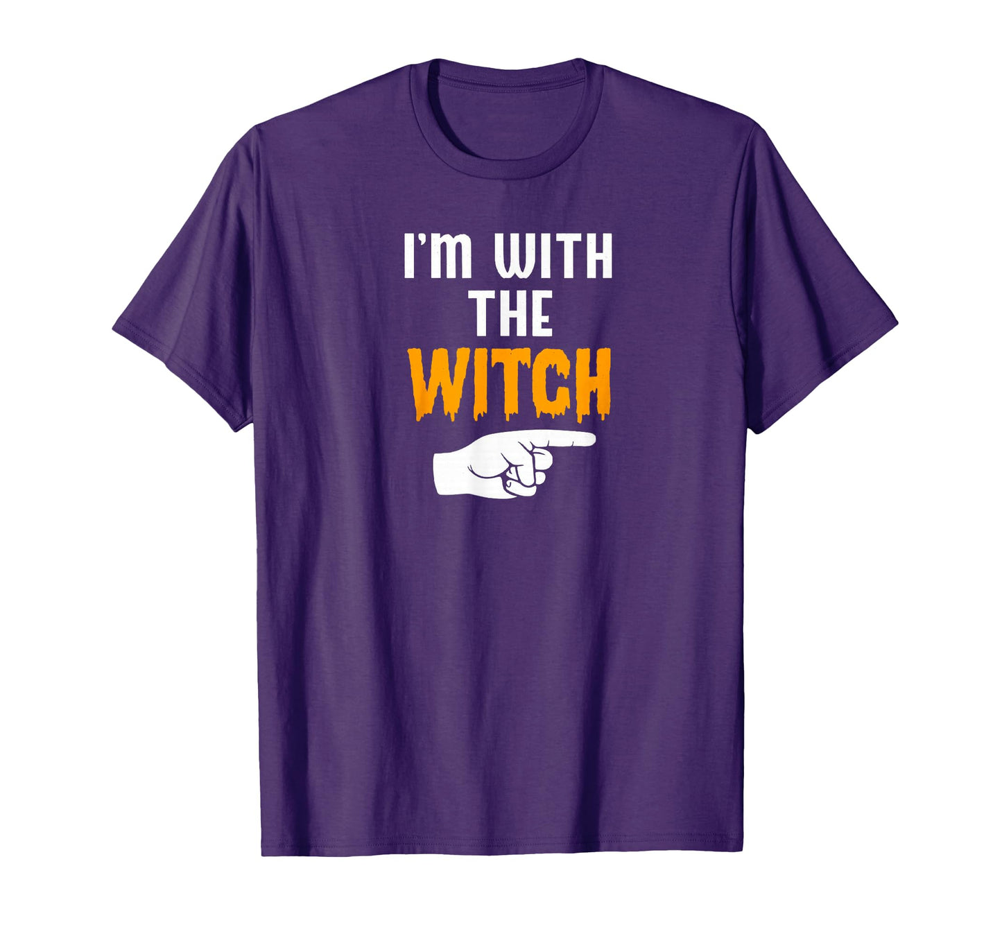 Funny Halloween_Outfit_I’m_with The_Witch_Design T-Shirt