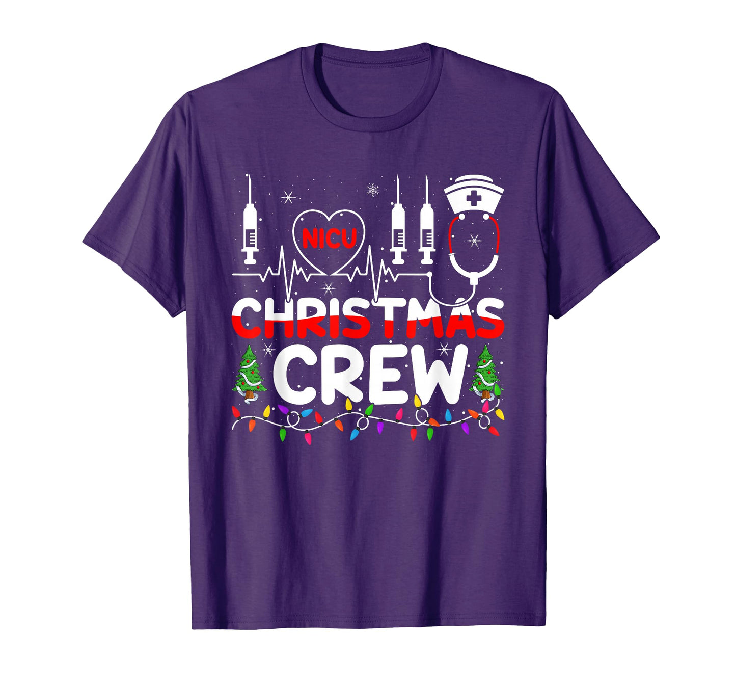 NICU Nurse Christmas Crew Nurse Medical Nursing Xmas T-Shirt