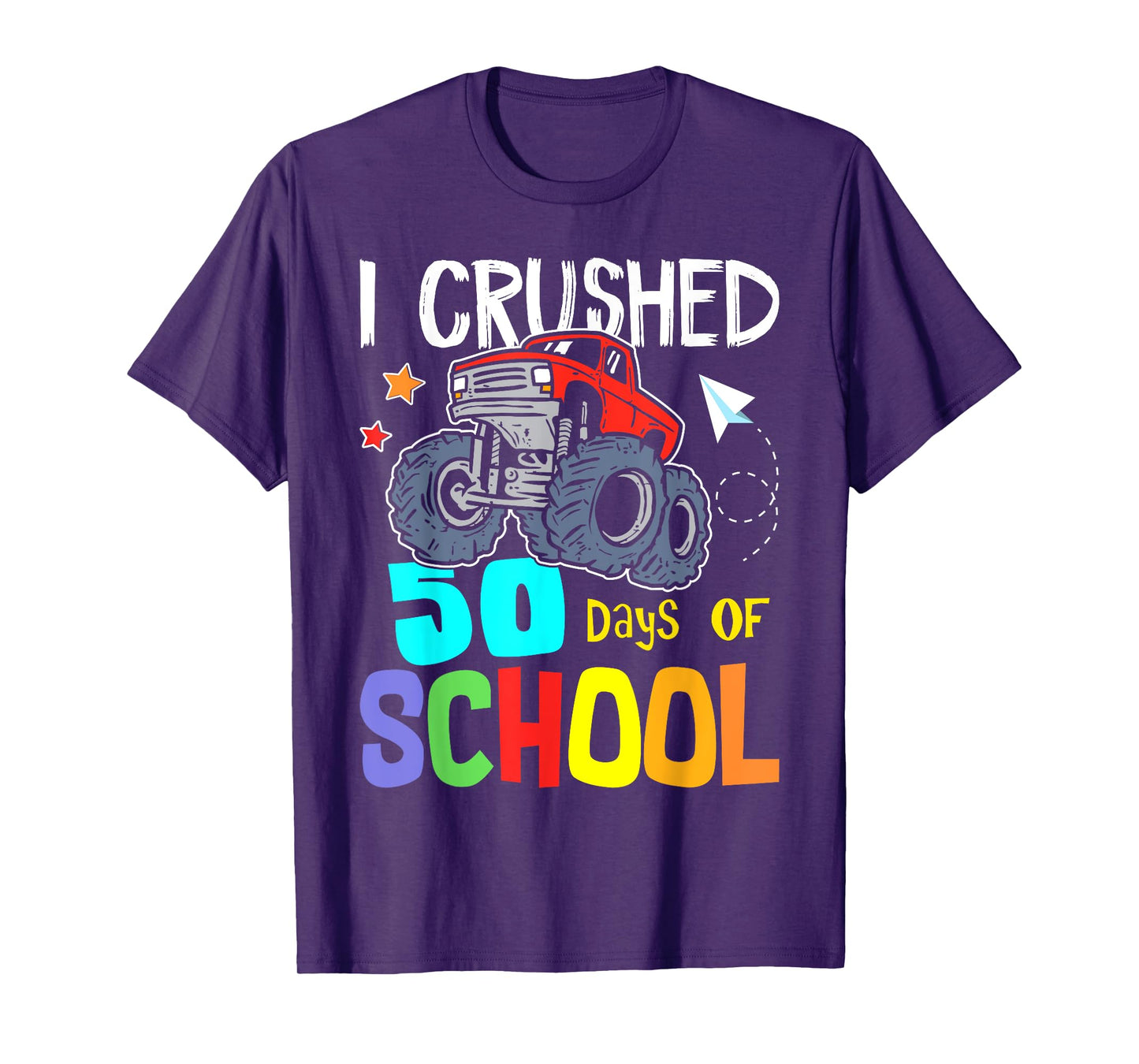 Crushing 50th Day Of School Jam truck 50 Days Of School Kids T-Shirt