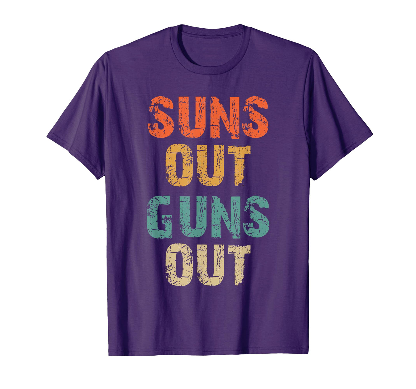 Suns Out Guns Out Cool Muscle Sun Vintage T-Shirt