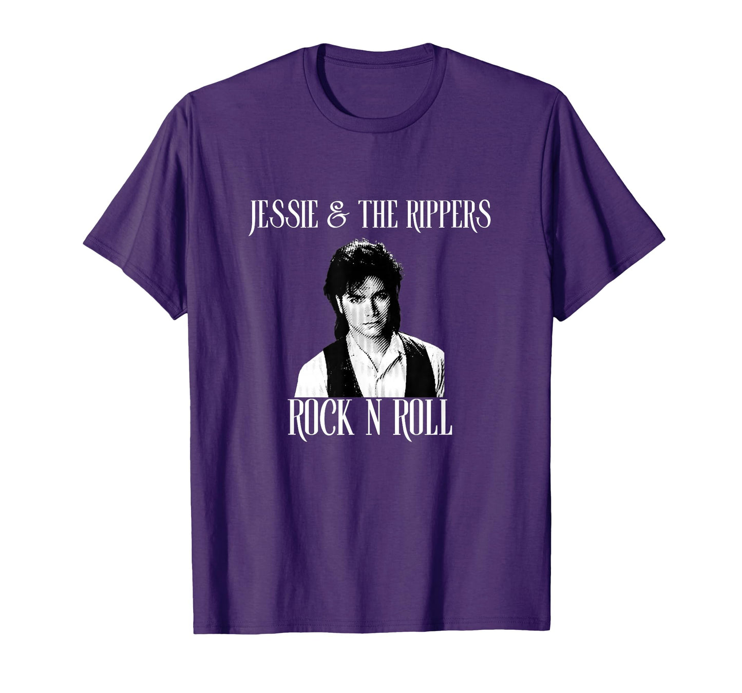 Rock Your Insanity Unisex-Adults Black Small Retro Jessie Rippers Band T-Shirt