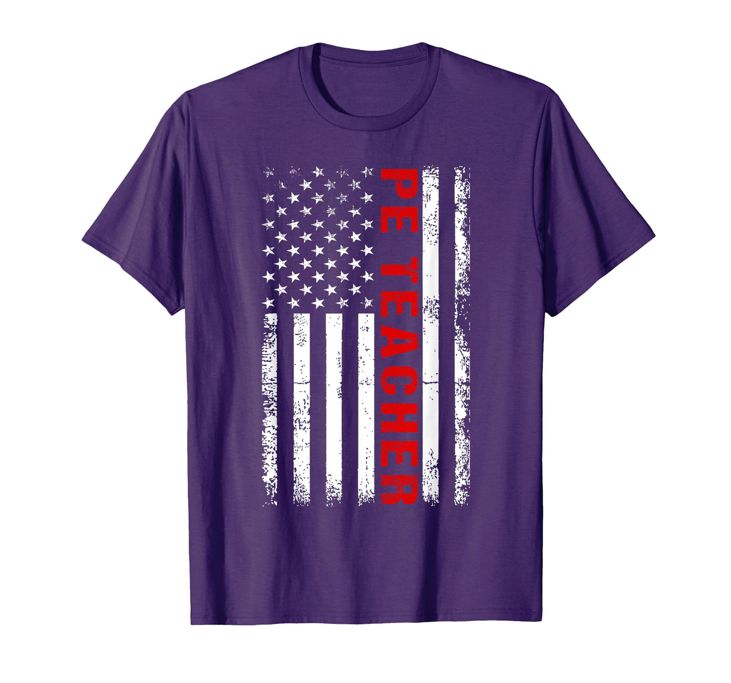 PE Physical Education Teacher P.E. USA Flag Patriot Coach T-Shirt