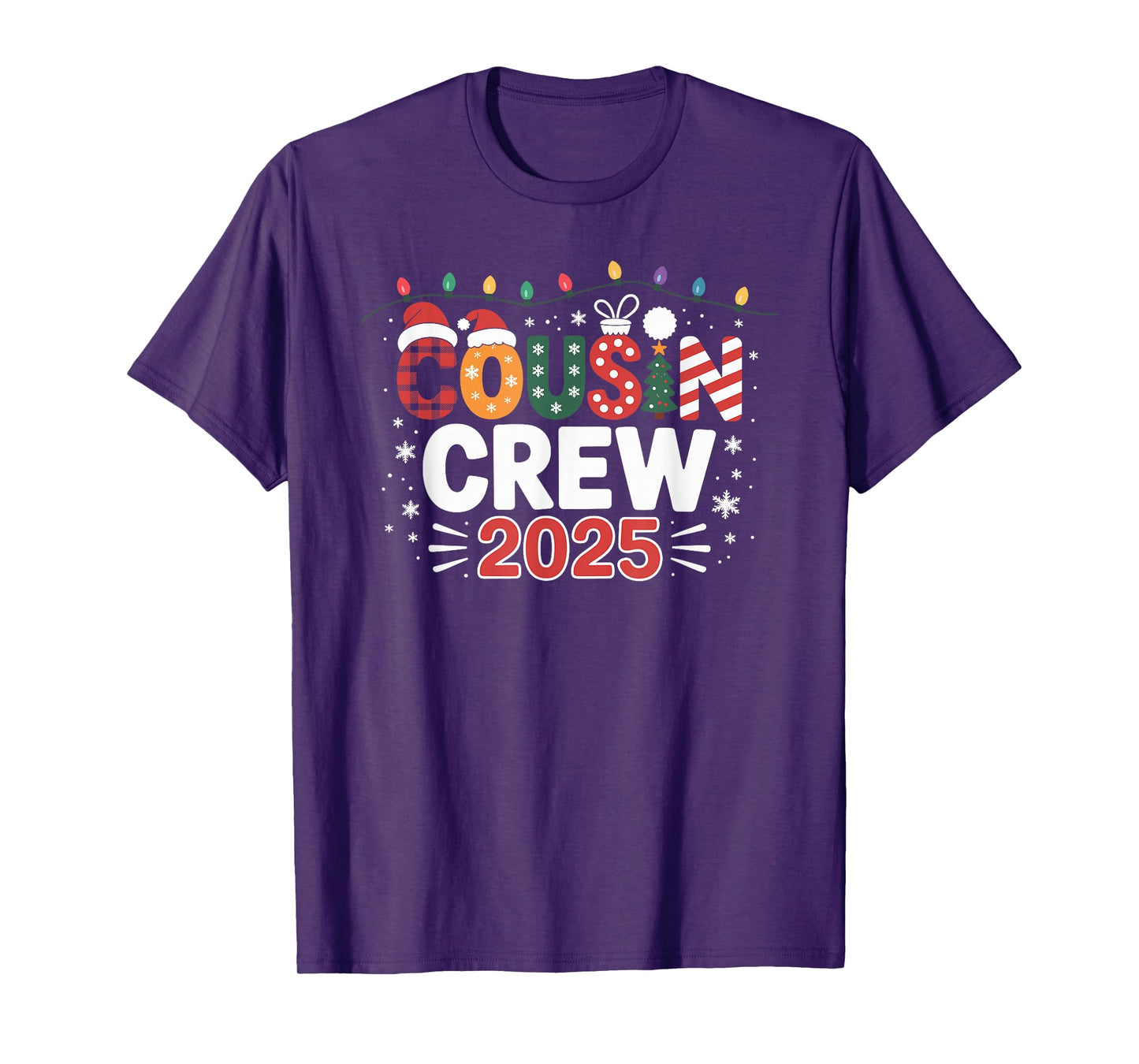 Cousin Crew Christmas 2025 Family Matching Xmas T-Shirt
