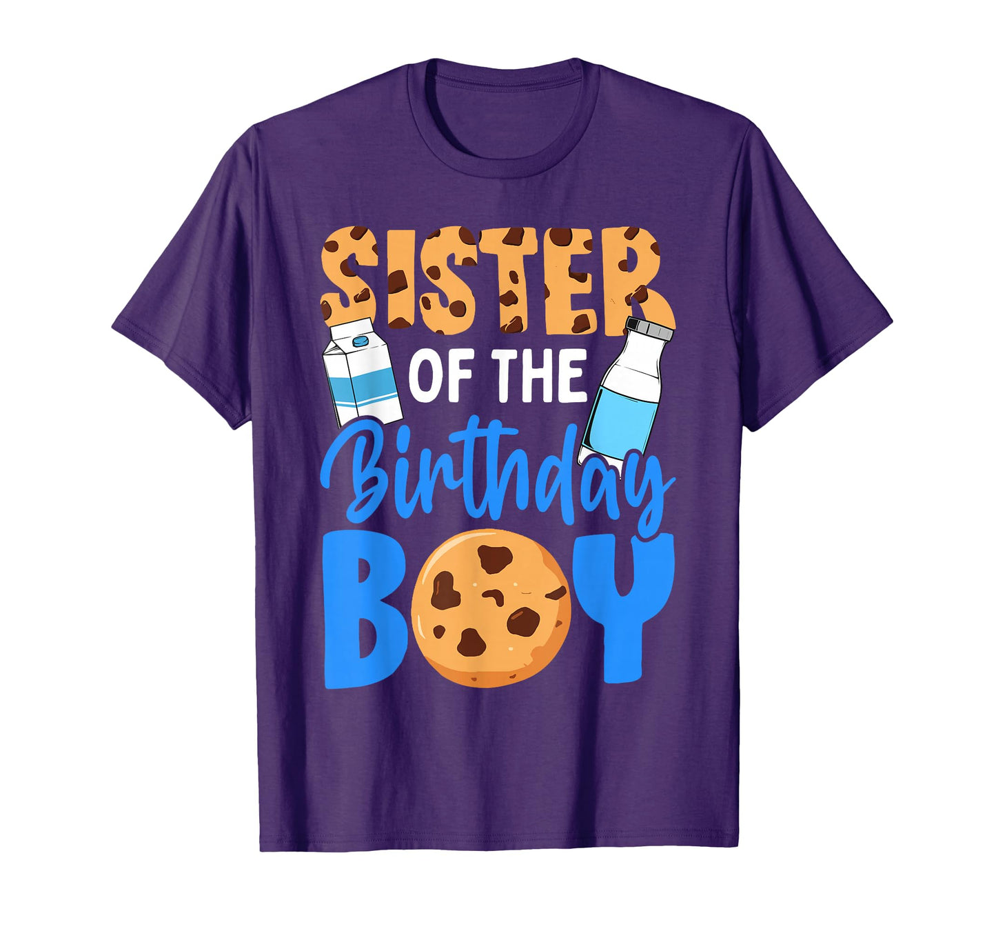 Sister of the birthday boy Milk and Cookies 1st birthday T-Shirt