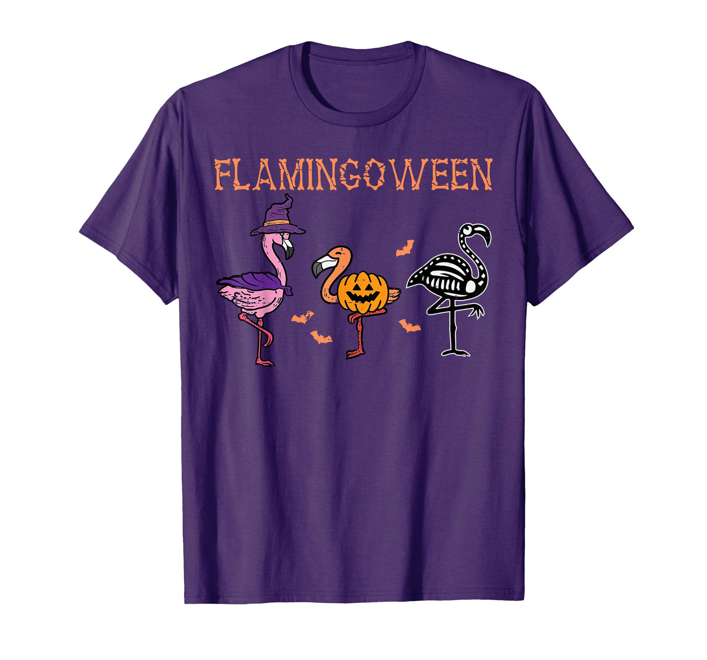 Halloween Flamingo Flamingoween Funny Costume Women Men Kids T-Shirt