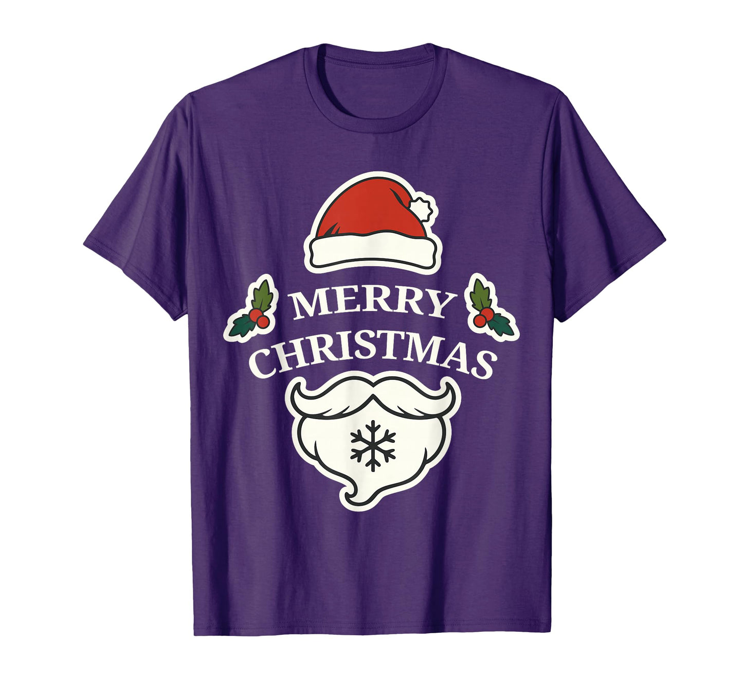 Merry Christmas Vintage Santa Beard Holiday Design T-Shirt