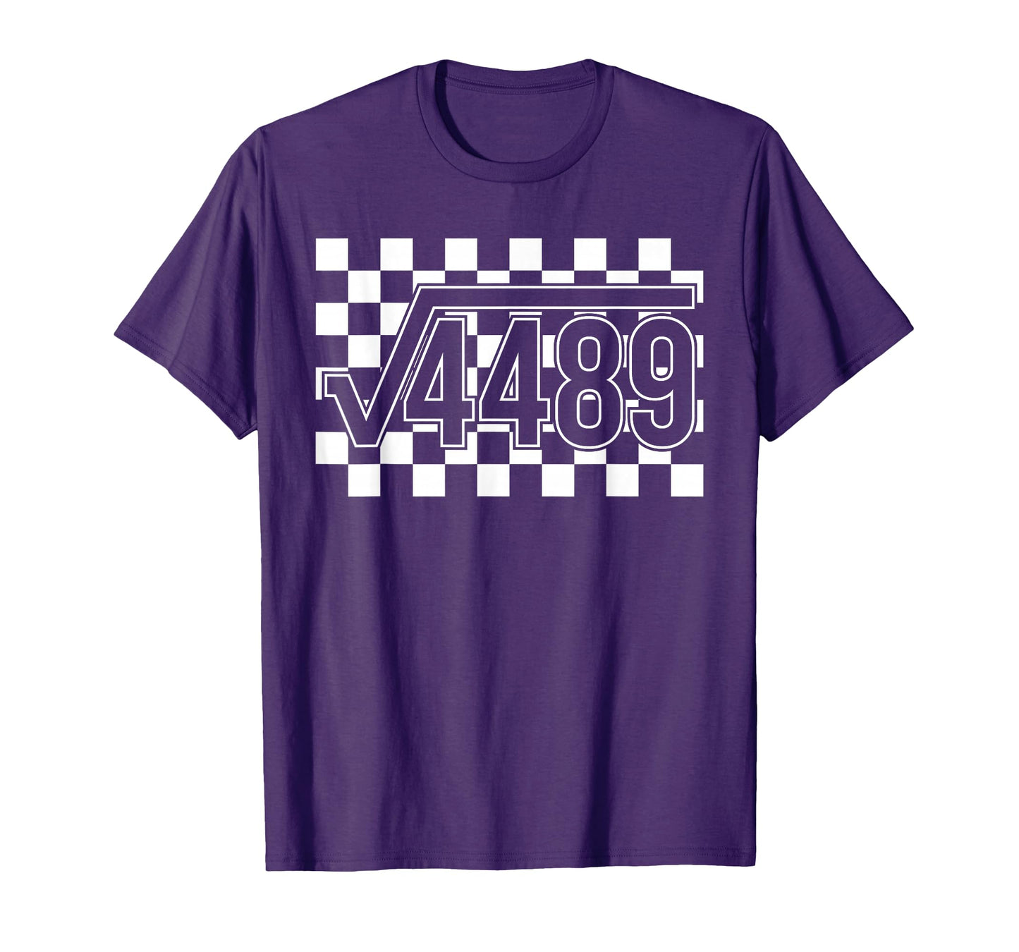 6 7 Meme Square Root 4489 Slag Math Checkered Pattern Lover T-Shirt
