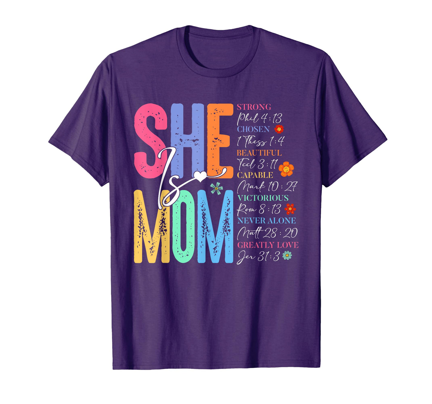 She Is Mom Christian Mother's Day Jesus Mama Religious Women T-Shirt