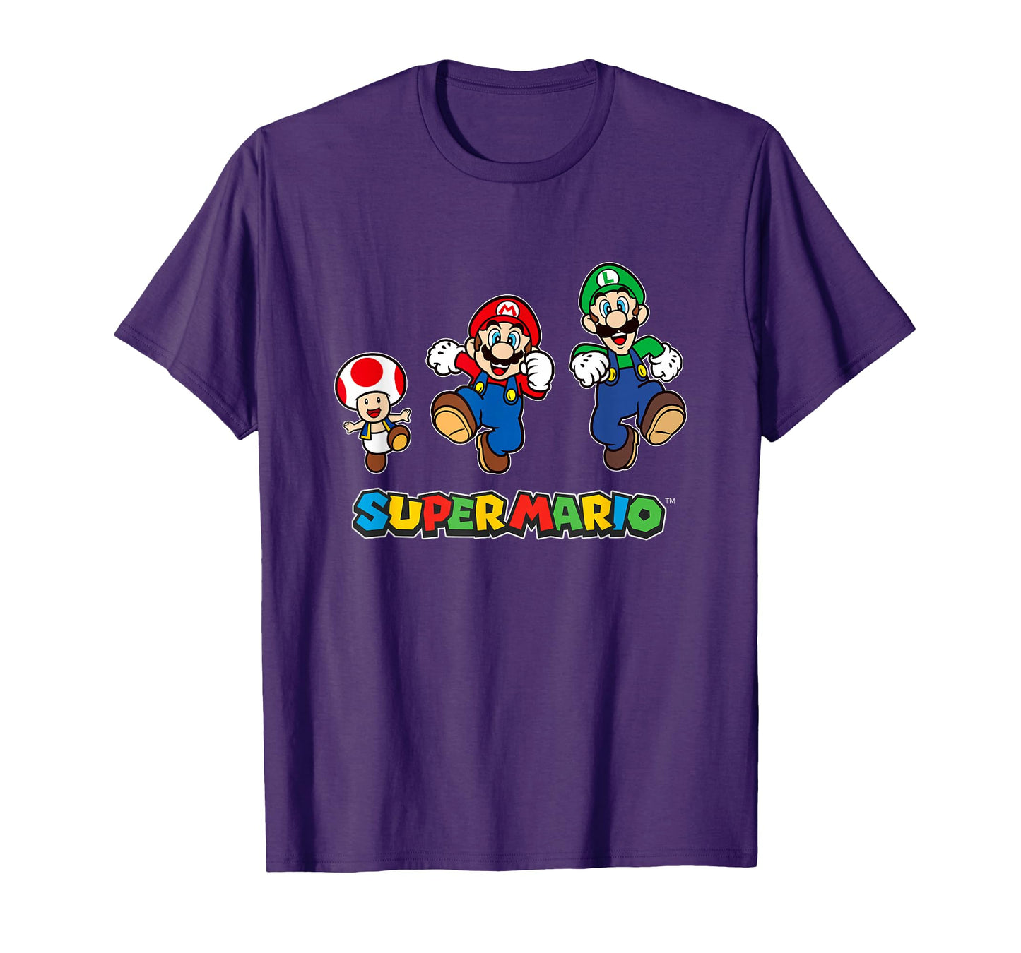 Super Mario Classic Trio Big Character Jump T-Shirt