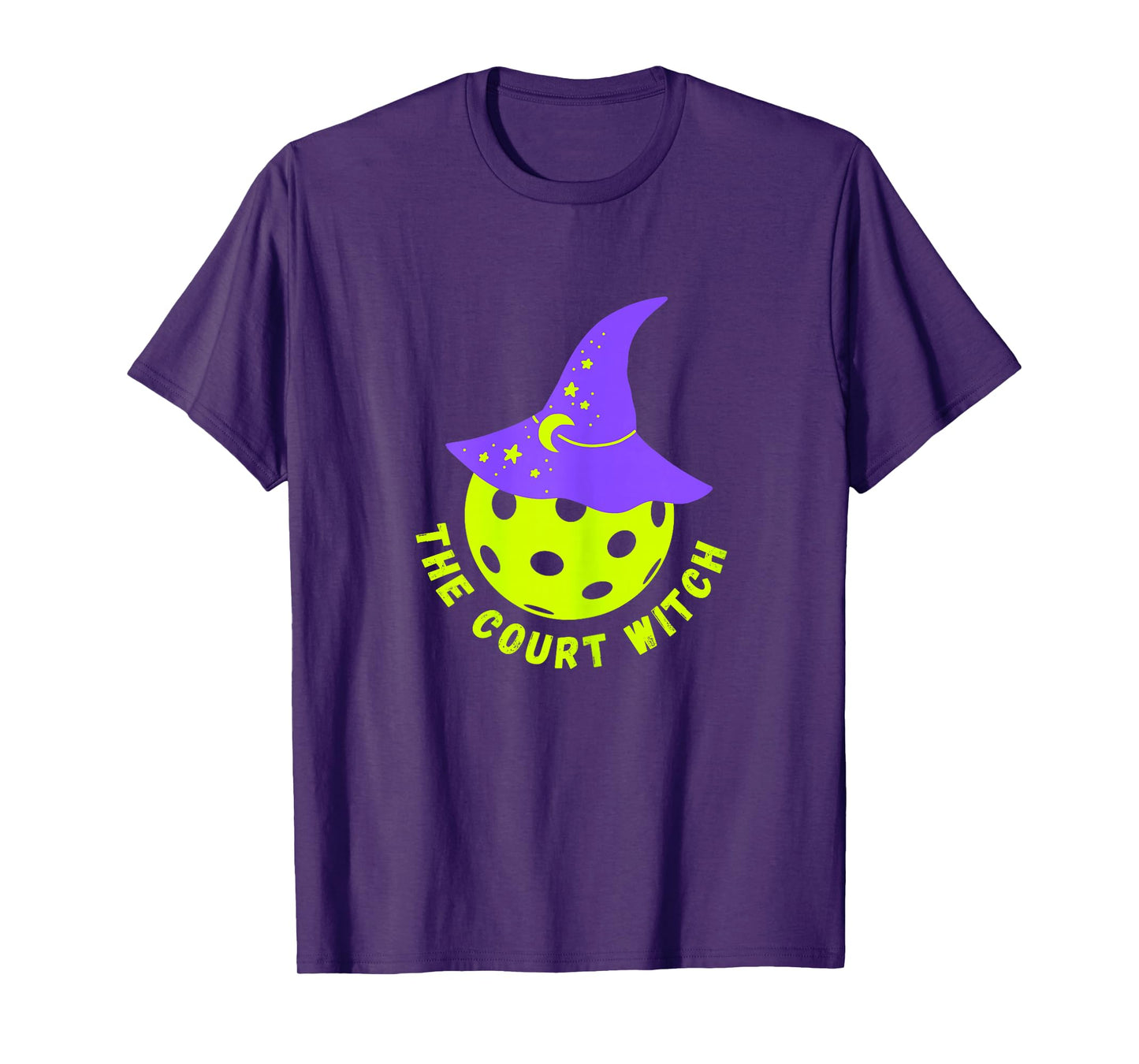 Fun Halloween Pickleball The Court Witch Pickleballer Moms T-Shirt