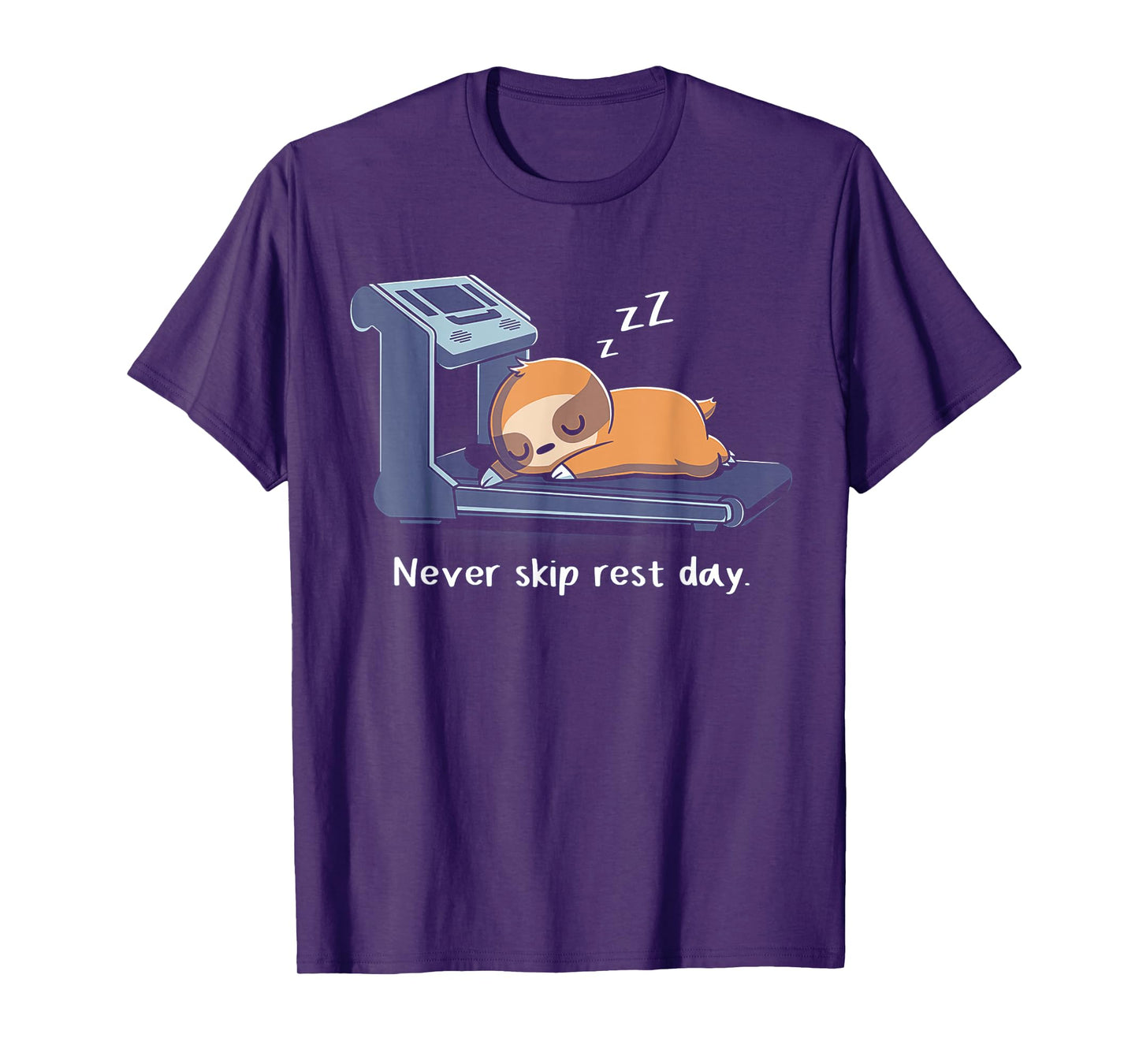 Sloth Never Skip Rest Day Funny Sloth Exercise Sleep T-Shirt