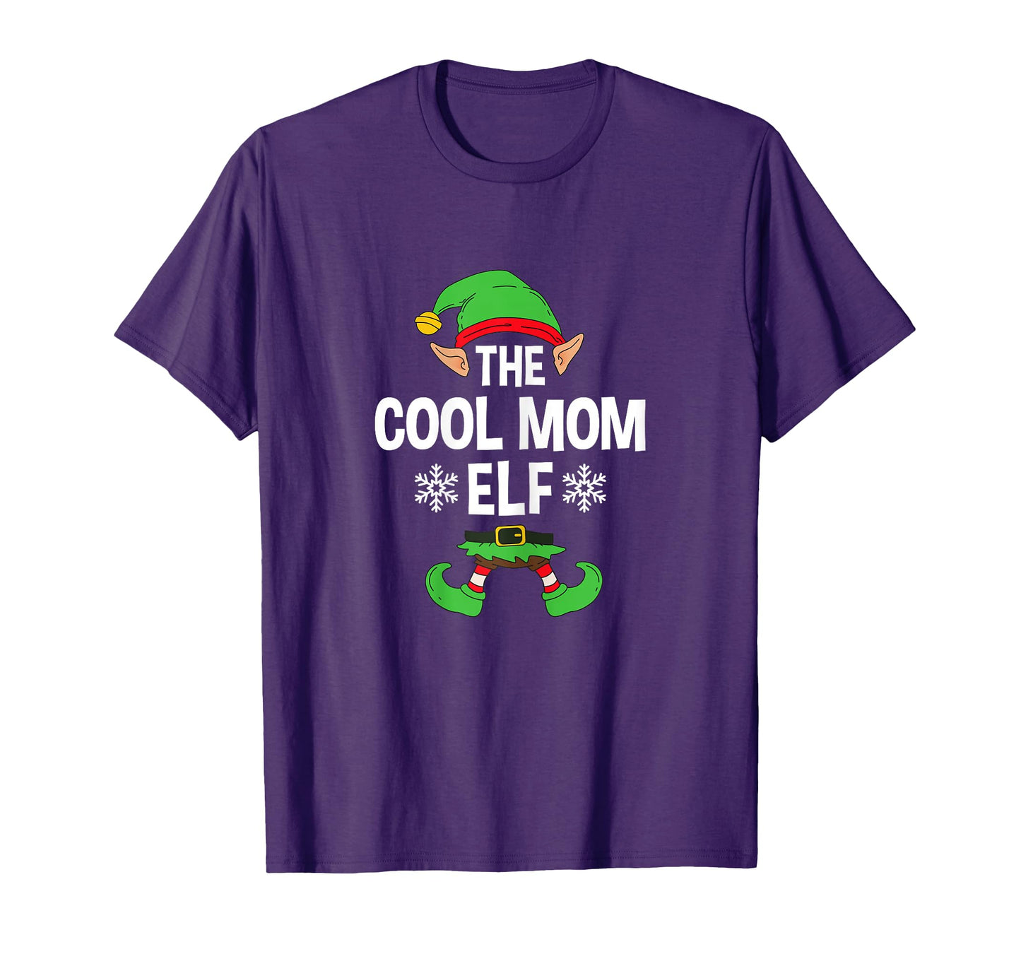 The Cool Mom Elf Party Family Group Matching Mother X-Mas T-Shirt