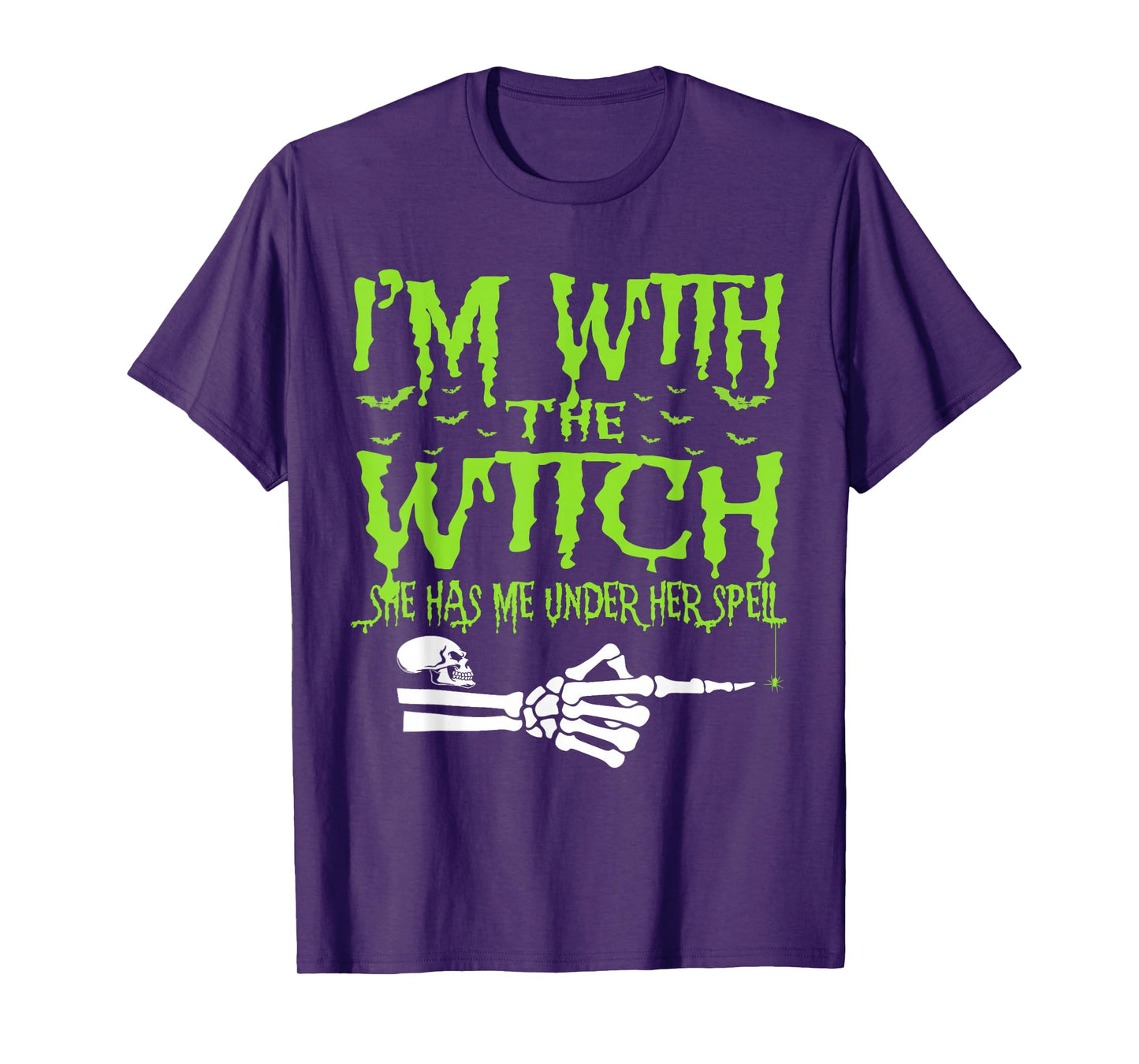I'm with The Witch Funny Halloween Couple Costume Party T-Shirt