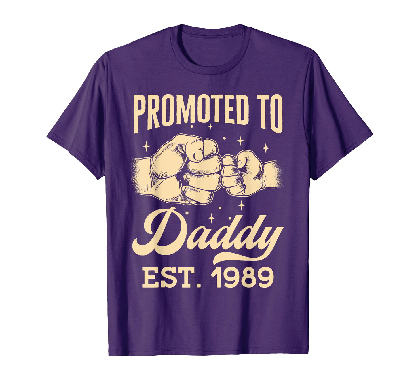 Promoted To Daddy Est. 1989 First Time Dad Father's Day Puns T-Shirt
