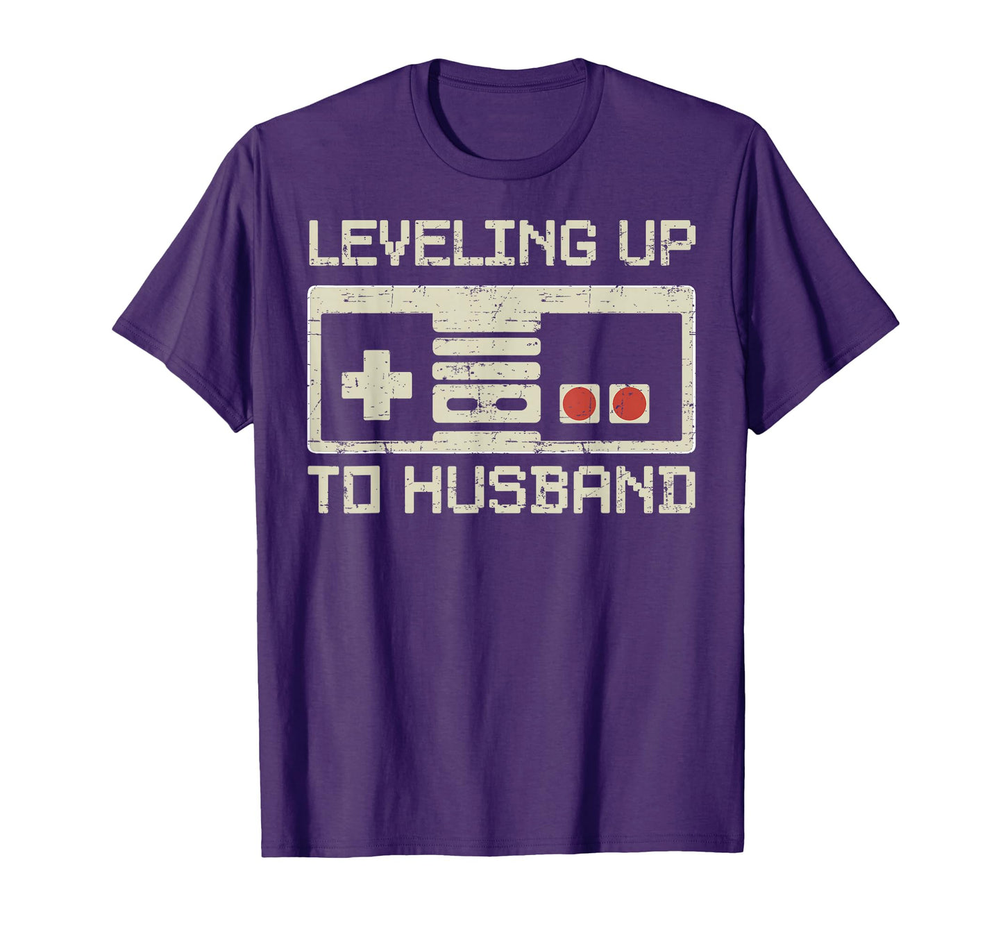 Leveling Up To Husband Gamer Retro Tee Bachelor Party Groom T-Shirt