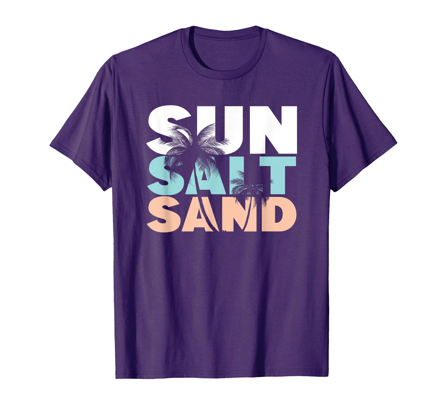 Sun Salt Sand Retro Vintage Summer Beach Graphic Tees Womens T-Shirt