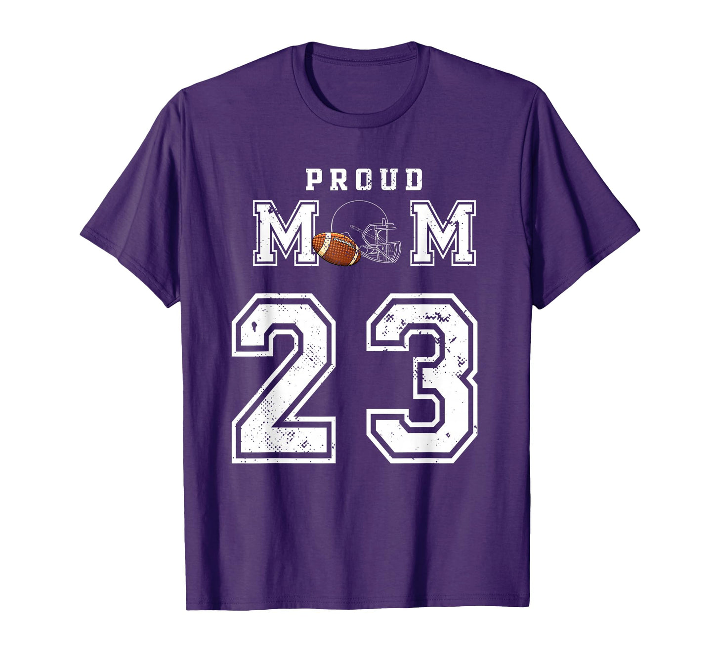 Custom Proud Football Mom Number 23 Personalized For Women T-Shirt
