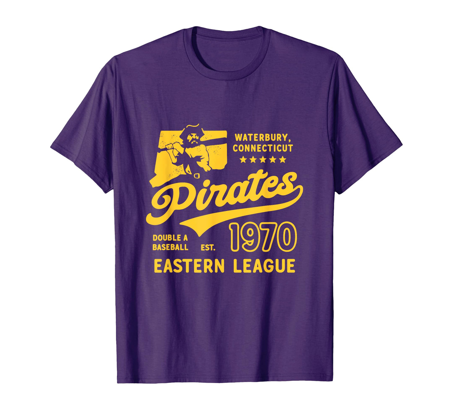 Waterbury Pirates Connecticut Vintage Defunct Baseball T-Shirt