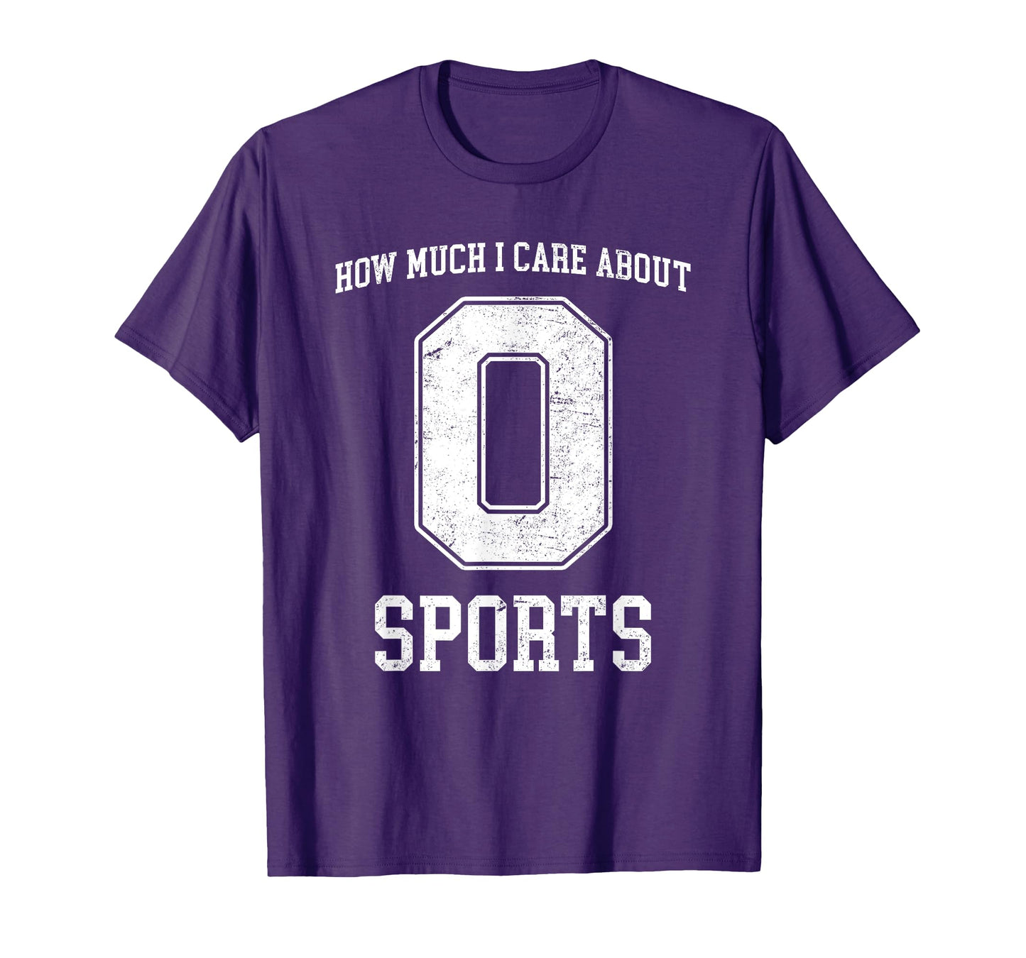 How much I Care About Sports - Zero - Funny Sports T-Shirt