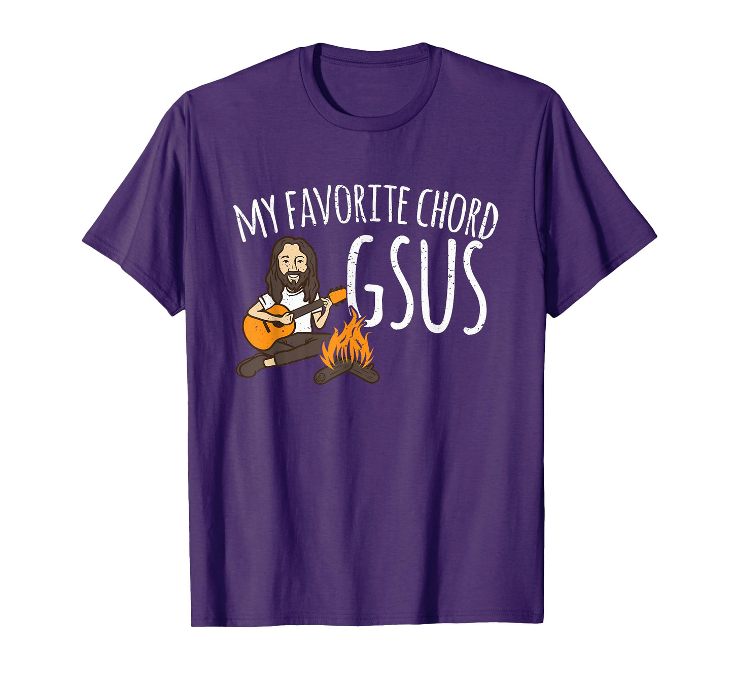 My Favorite Chord Is Gsus Jesus Guitar Campfire Camping T-Shirt