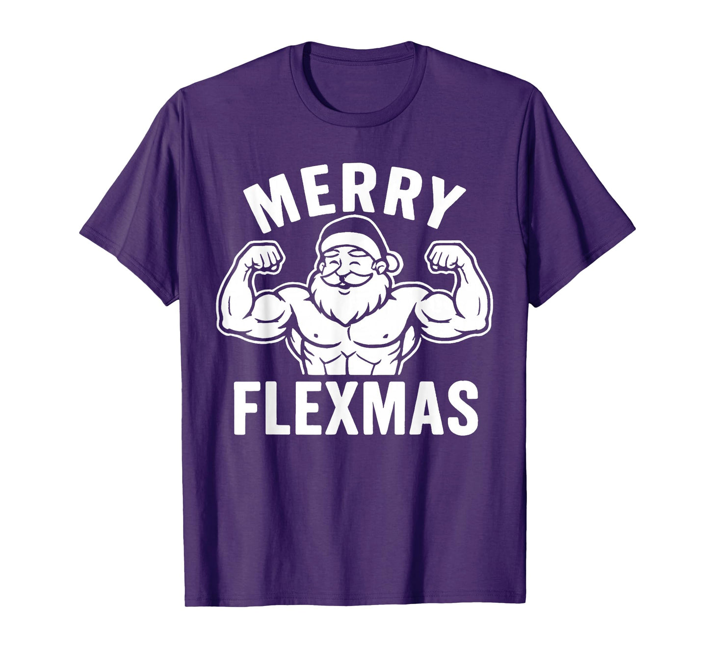 Merry Flexmas Funny Bodybuilder Swole Santa Christmas T-Shirt