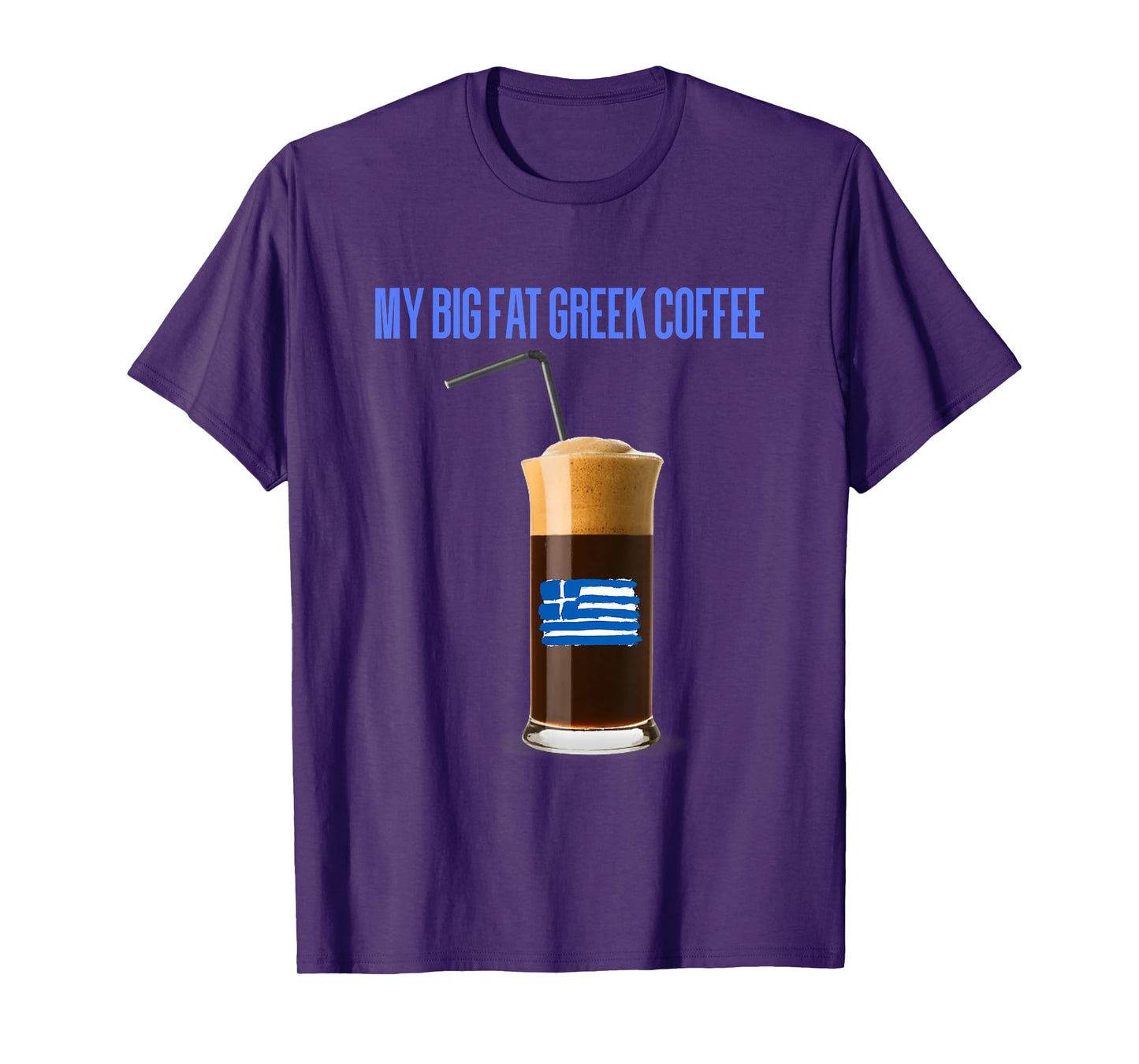 Funny Frappe Fanatic Greek Flag Coffee,Greek Flag,Frappe T-Shirt