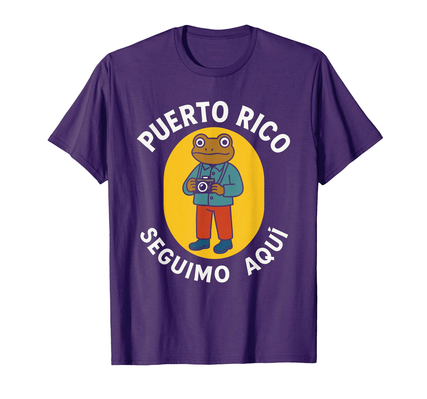 Seguimo Aquí Puerto Rico Coquí Design T-Shirt