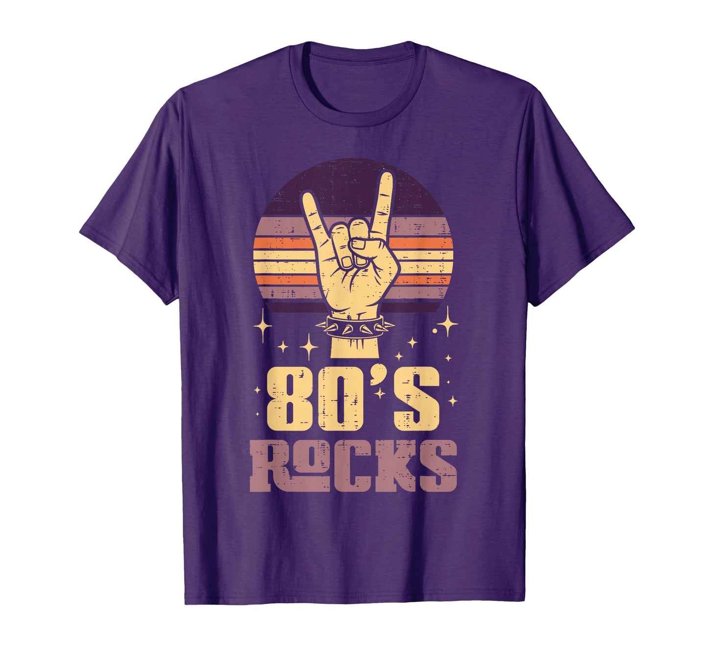 80s Rock Rocker Hand Vintage Punk Metal Music Men Women Kids T-Shirt