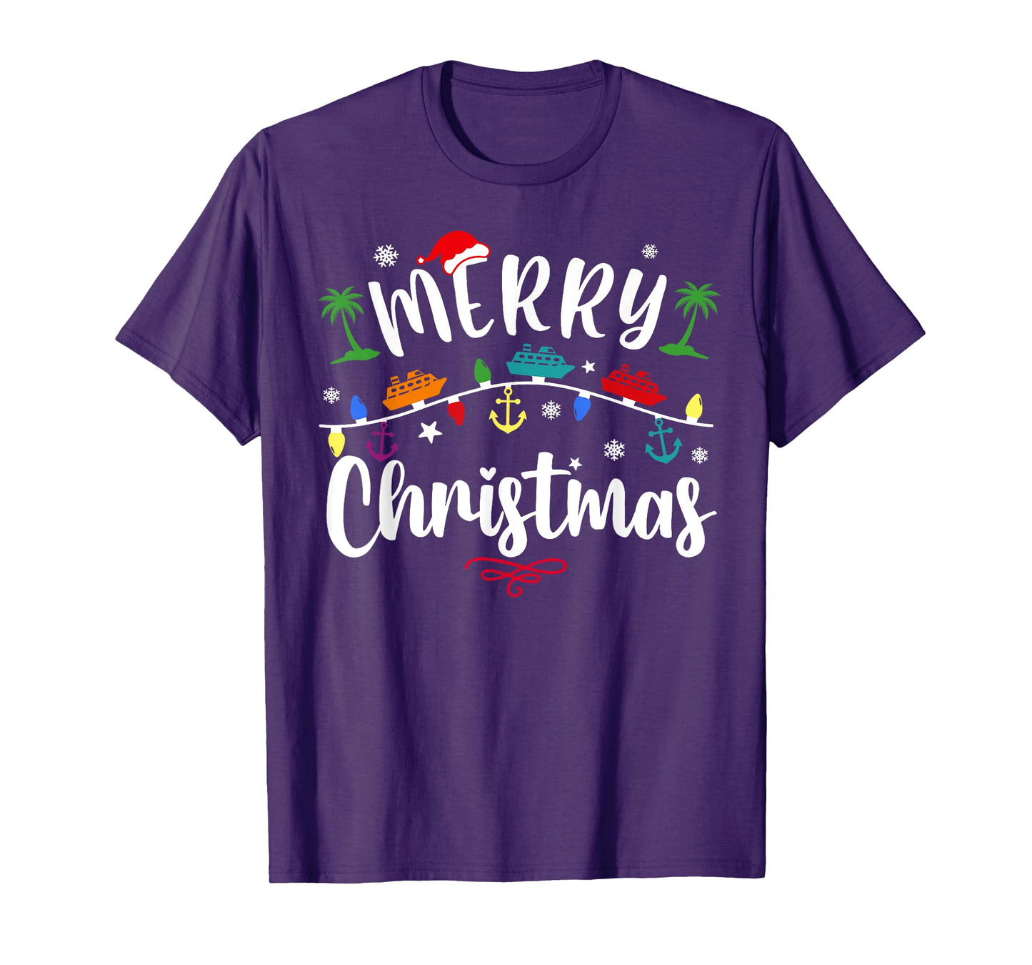 Merry Christmas Cruise Xmas Lights Pajamas Xmas Holiday T-Shirt